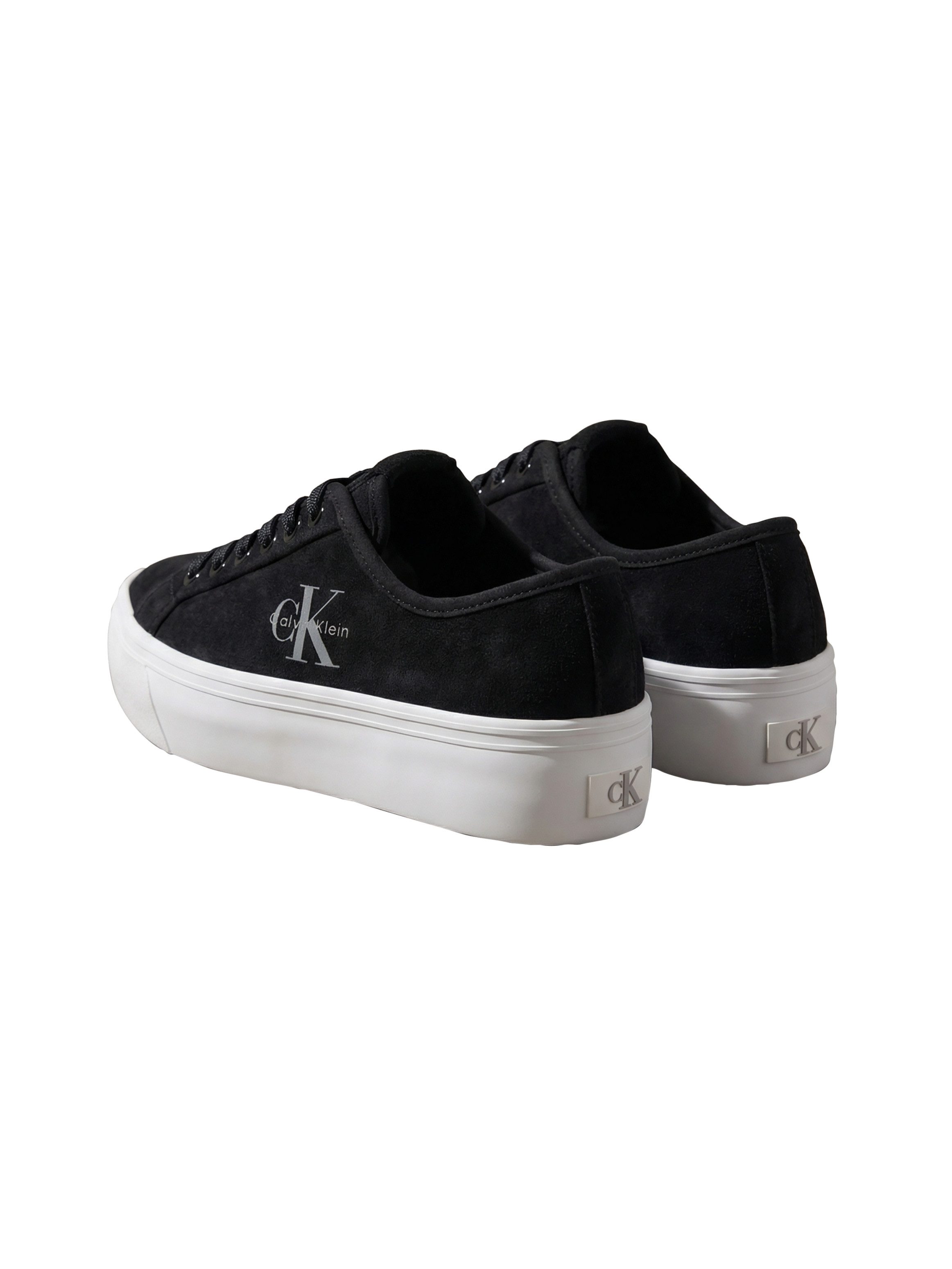 Calvin Klein VULC FLATF LACEUP SUEDE Plateausneaker Freizeitschuh, Schnürschuh, Halbschuh mit seitlichem Logoschriftzug