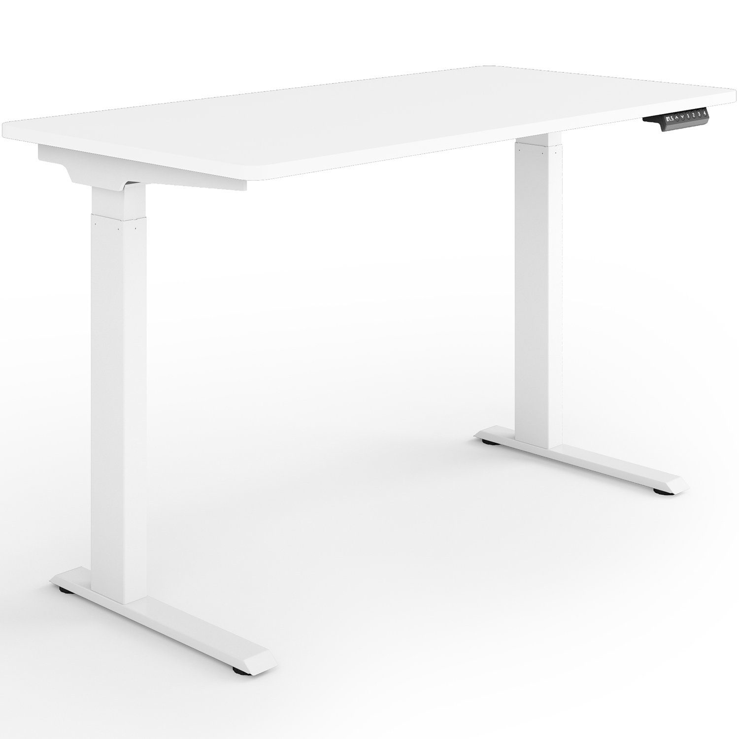 73 Höhe: Schreibtisch x ESX-121 Germany, 123 - Rahmen: 60 ESMART Tischplatte: höhenverstellbarer ESMART / Weiß Schreibtisch cm Elektrisch Weiß 120 cm