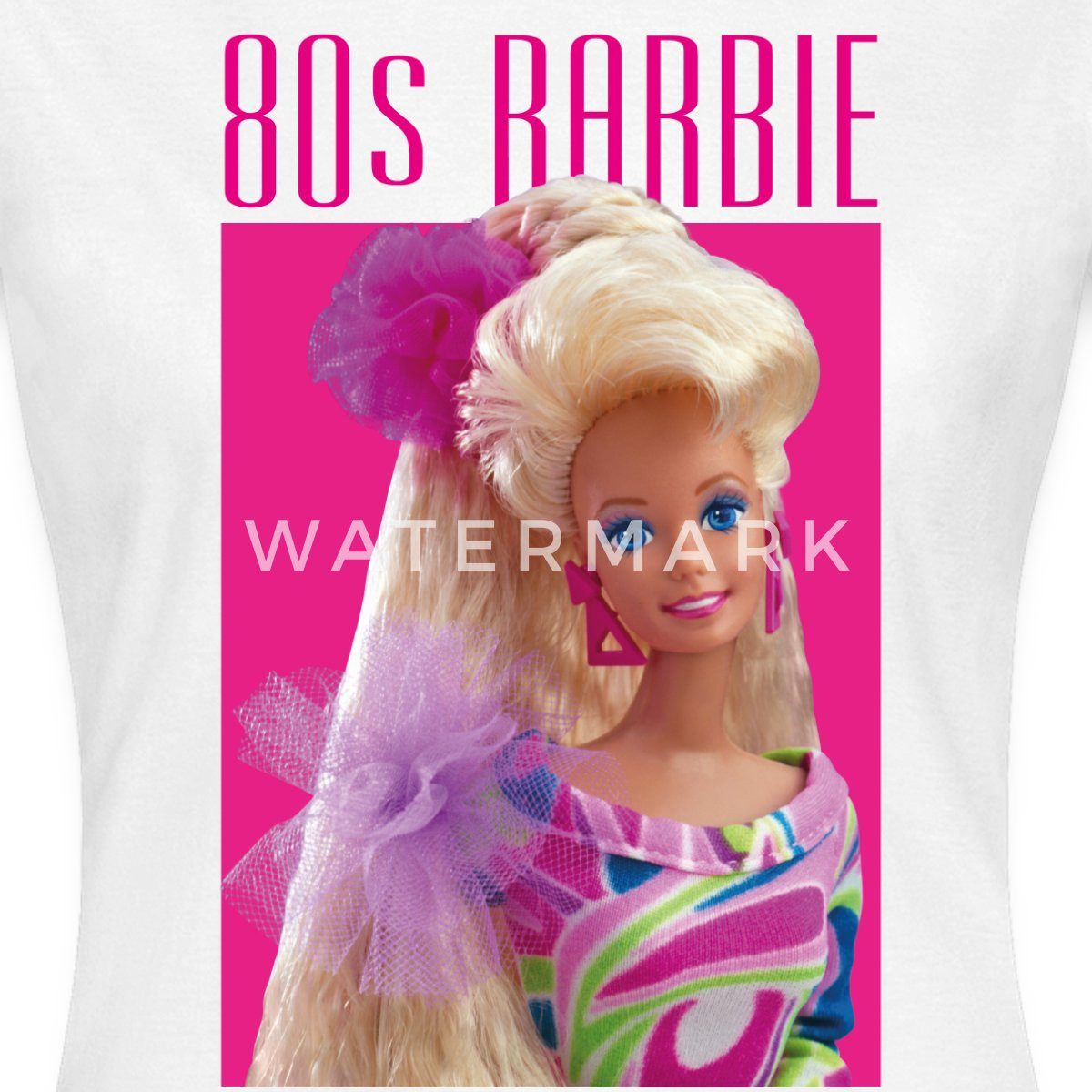 Spreadshirt T-Shirt Barbie Porträt Charakter 80er Barbie 80er Jahre Frauen günstig online kaufen