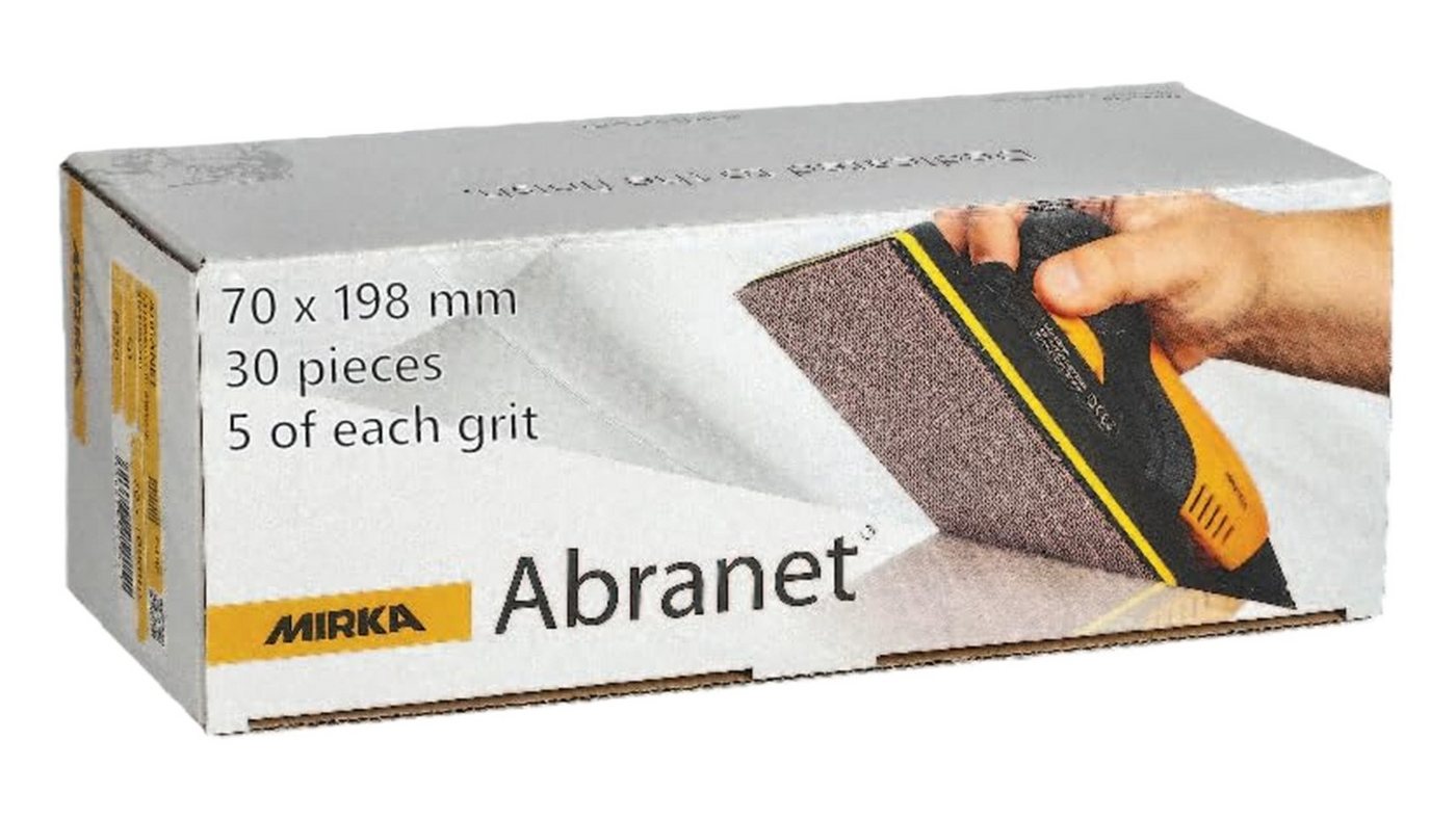 Thumbnail - Mirka Schleifpapier Abranet Schleifstreifen (Mix Pack), (30 St), 70x125mm, Schleifstreifen, Holz, Spachtel, Lack & Kunst...