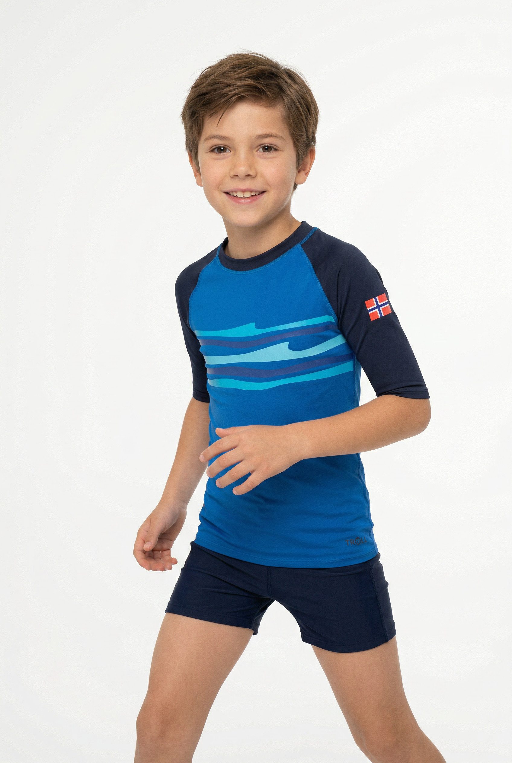 TROLLKIDS T-Shirt KIDS HAUKLAND T körpernaher Schnitt, kurze Ärmel, mit Lichtschutzfaktor 50+