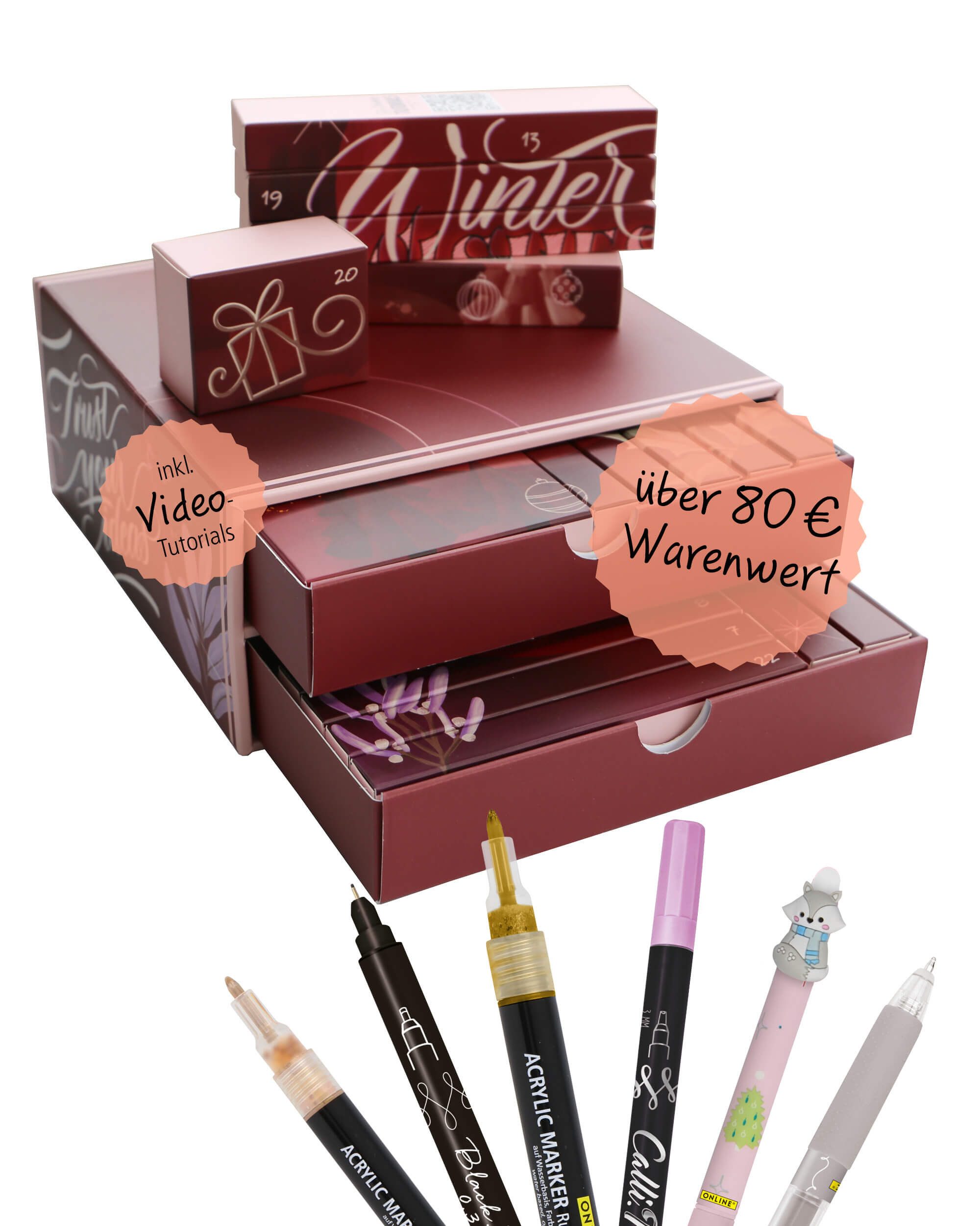 Online Pen Adventskalender Lettering 2026, Lettering 2026, Kreativ-Kalender Kalligrafie, Lettering & Tutorials