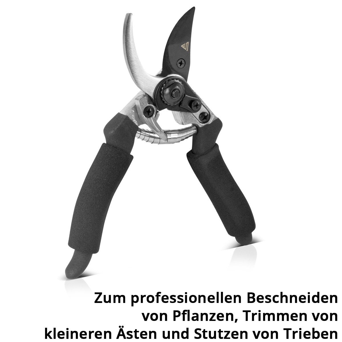 STAHLWERK Gartenschere Federstahl Rosenschere Rebschere Blumenschere Astschere, (Packung), mit ergonomisch geformten Griff – Bild 2 von 5