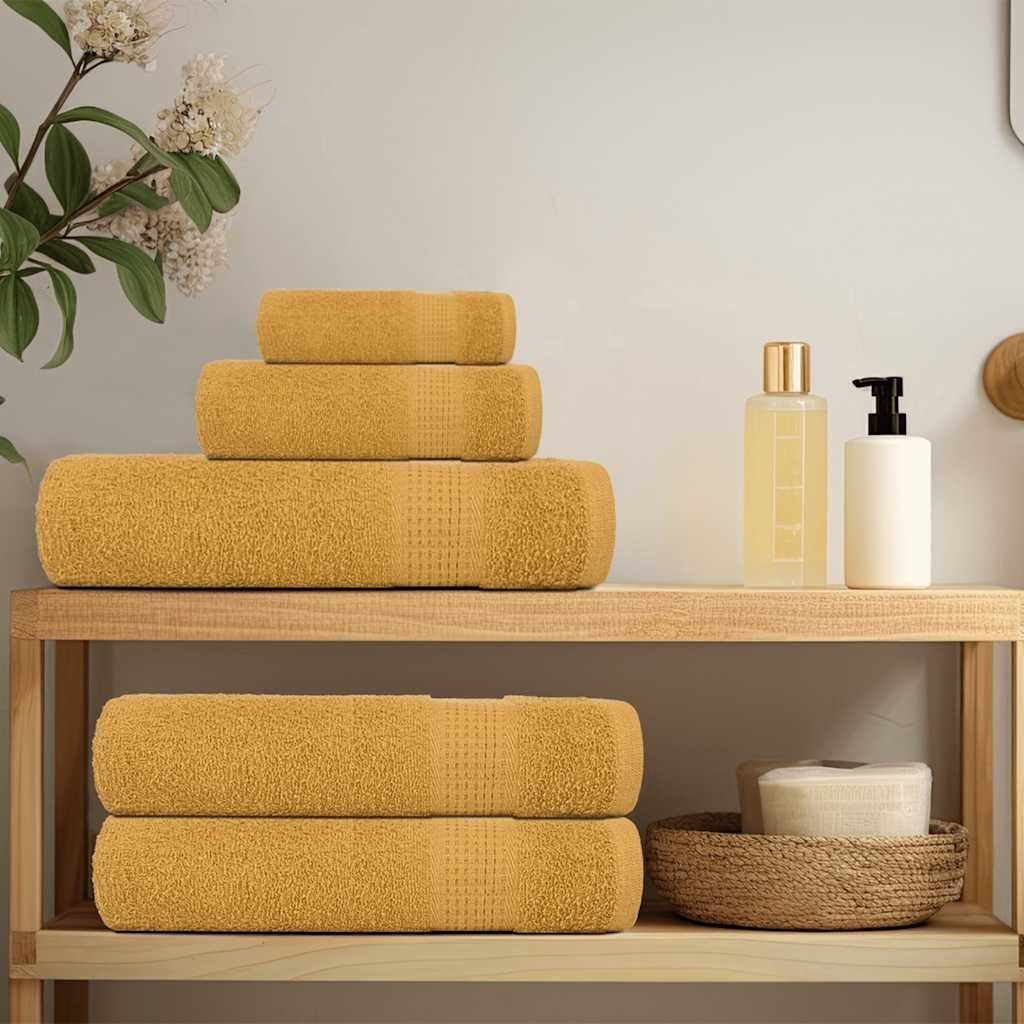 vidaXL Handtuch Seiftücher 2 Stk. Golden günstig online kaufen