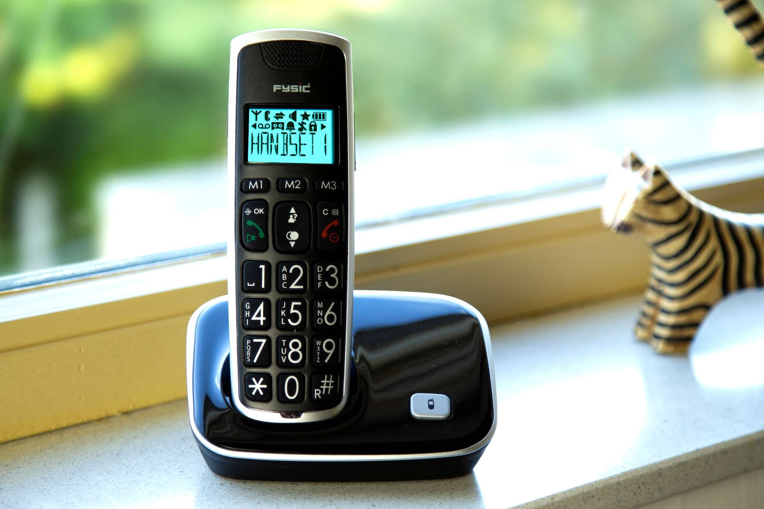 Fysic FX-6020 DECT-Telefon Schnurloses großes große (Mobilteile: Tasten, Hörgerätkompatibel, 2, Display)