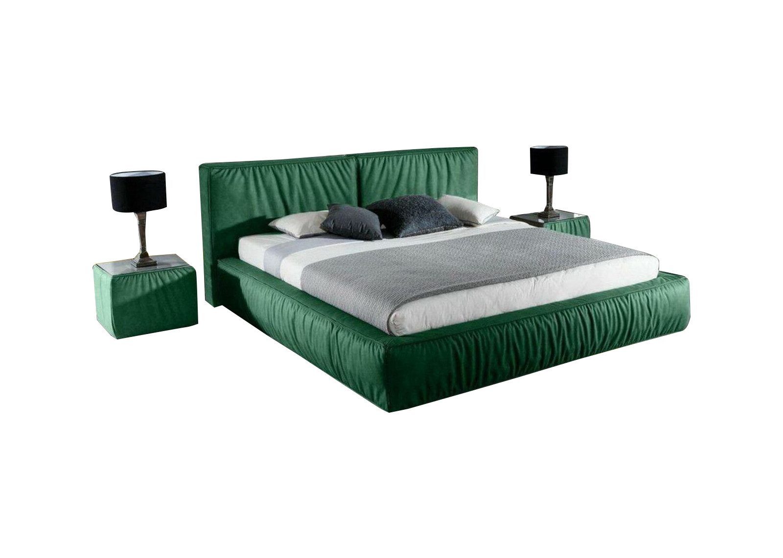 Xlmoebel Bett Luxus Designer Bett aus Samt für stilvolles Schlafzimmer (Bett), Hergestellt in Europa