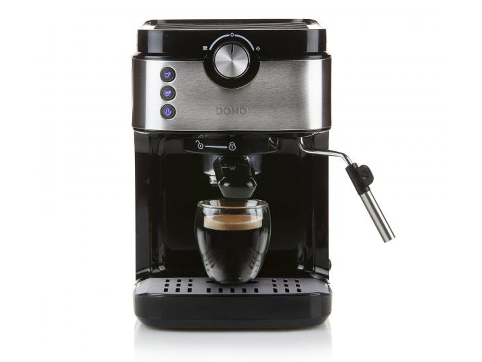Espressomaschine Kaffemaschine Kaffeeautomat Milchaufschäumer Cappuccino Silber 