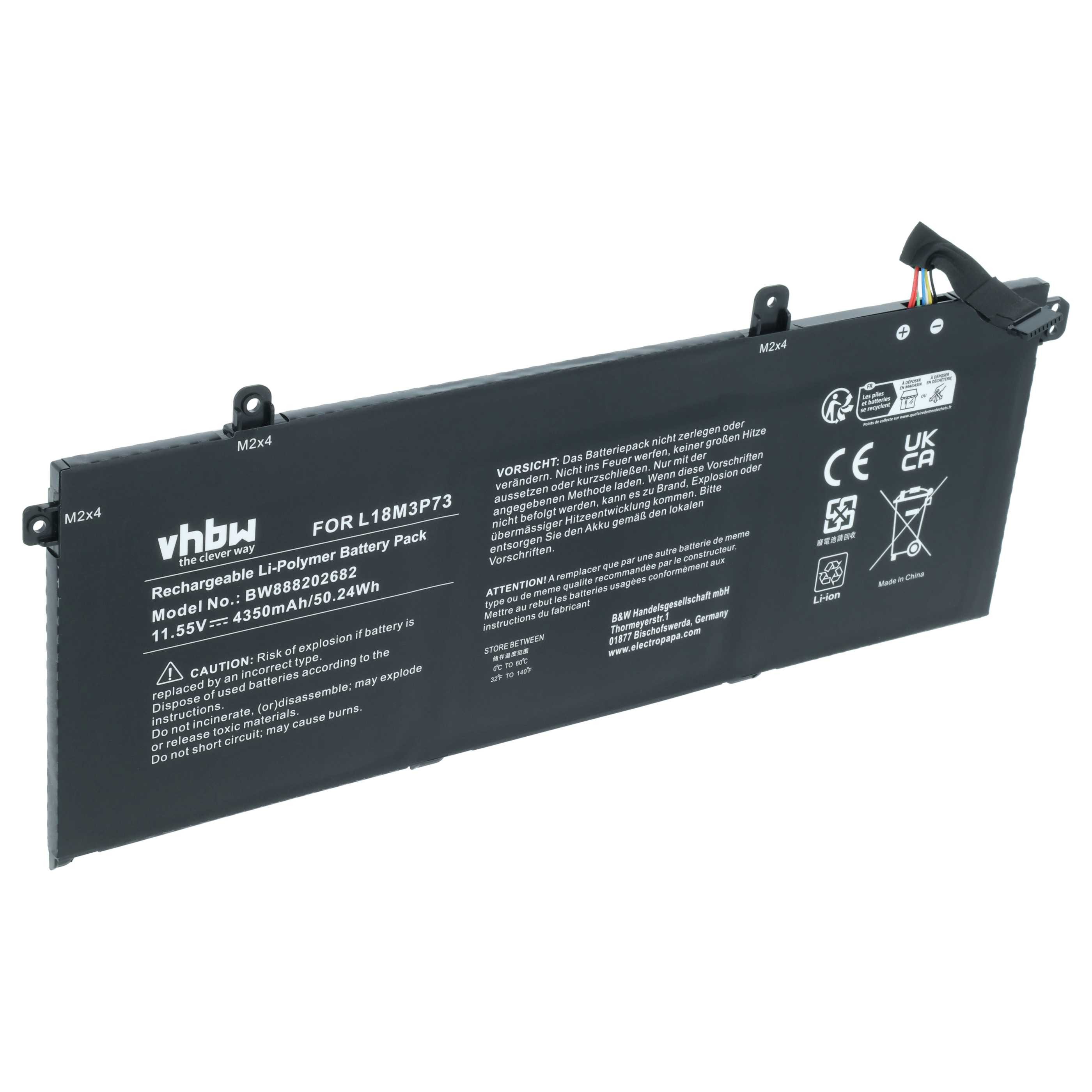 vhbw Akku passend für Lenovo ThinkPad T14 Gen 1 20S0, T14 Gen 1 Laptop-Akku Akku Li-Polymer 4250 mAh (11,52 V, 1 St), Leistungsfähiger Austausch-Akku für Notebook, Wiederaufladbar, Jede