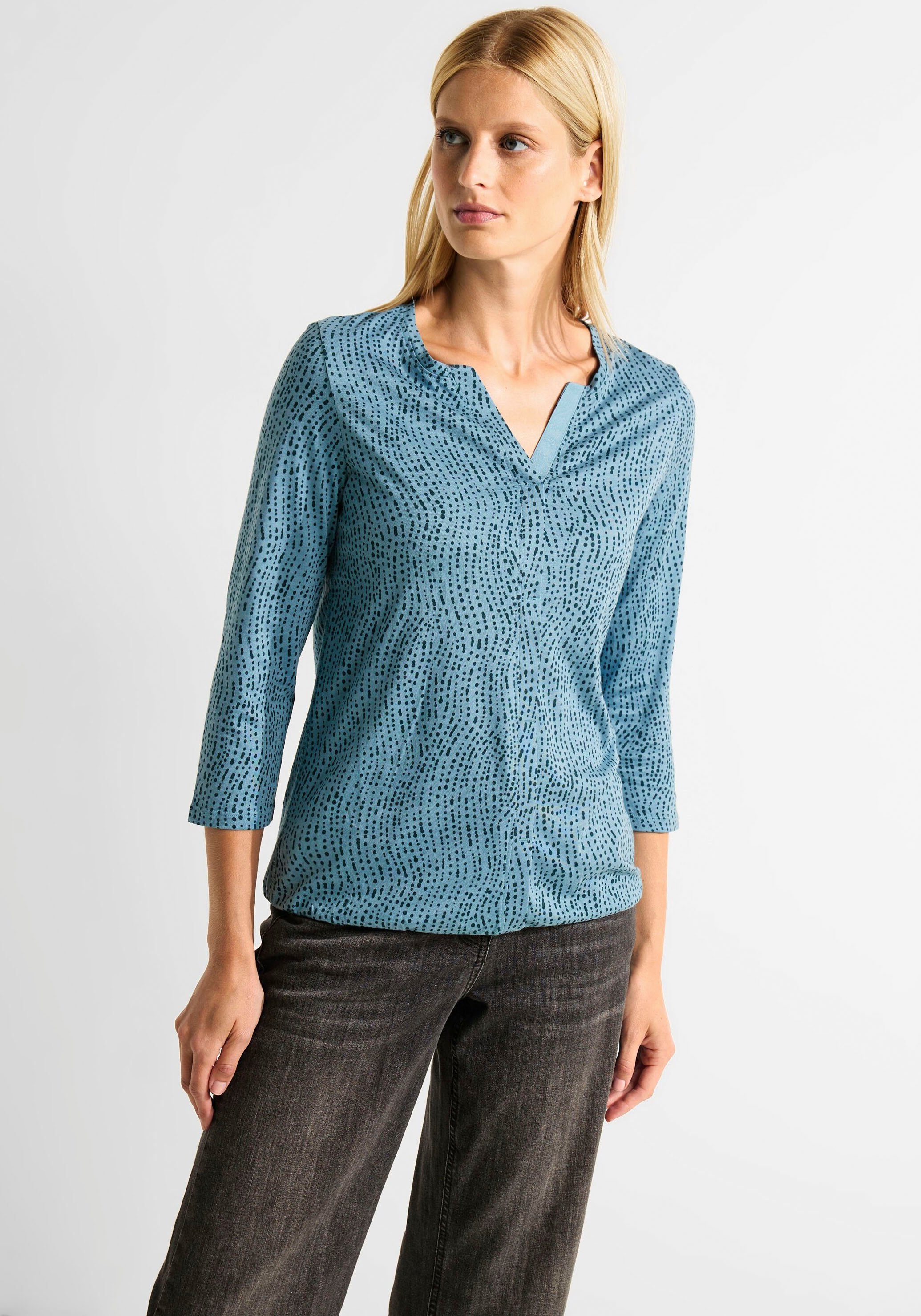 Cecil Tunikashirt mit dekorativer Fake-Knopfleiste adriatic blue