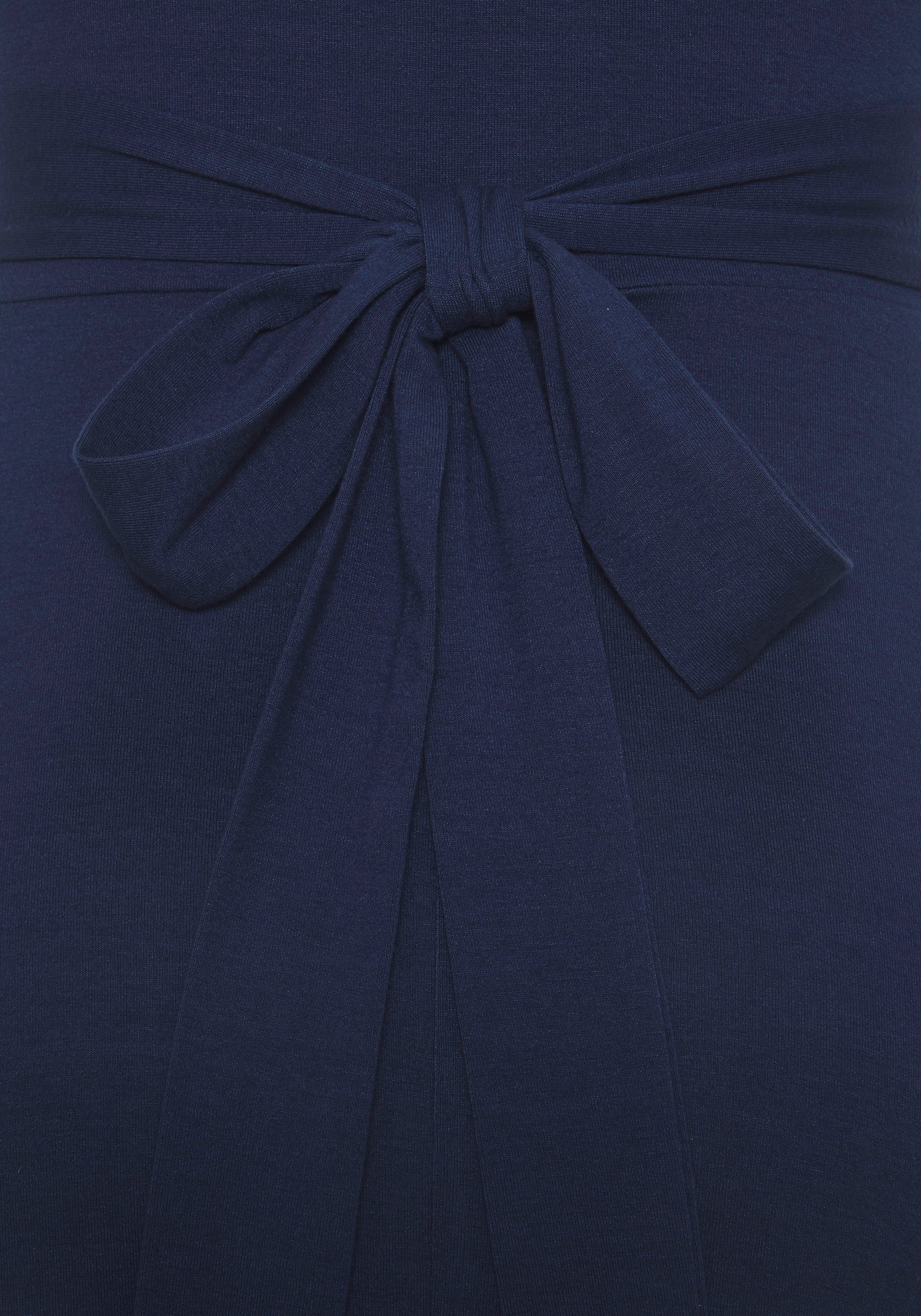 Beachtime by Lascana Jerseykleid mit asymmetrischem Zipfelsaum und Schleife in der Taille, elegant Leichtes Sommerkleid, Strandkleid, Viskosekleid, Basickleid