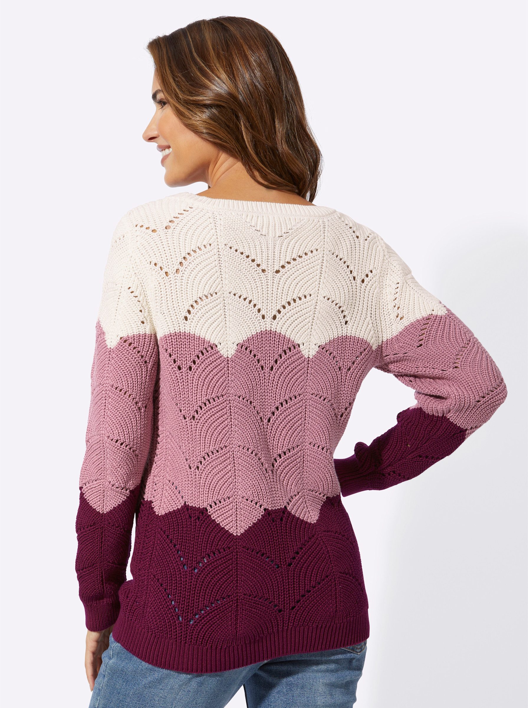 Sieh an! Strickpullover Ajourpullover . günstig online kaufen