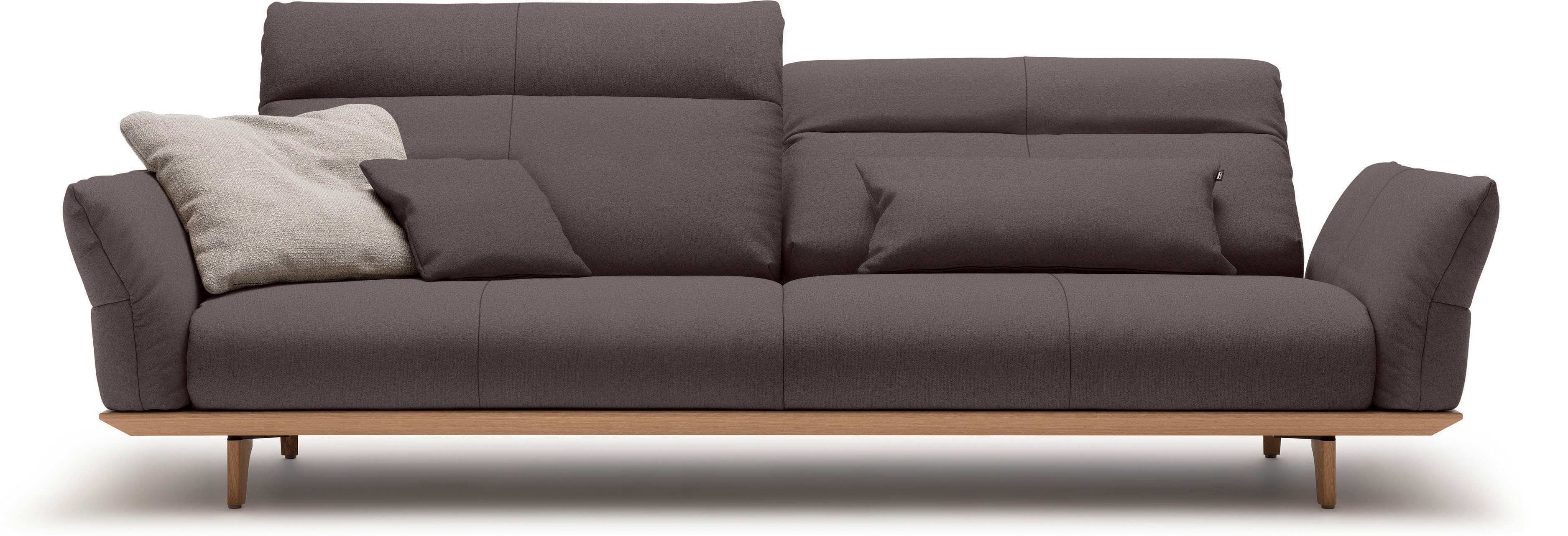 natur, cm 4-Sitzer Füße hülsta Sockel sofa 248 in Eiche, Eiche hs.460, Breite
