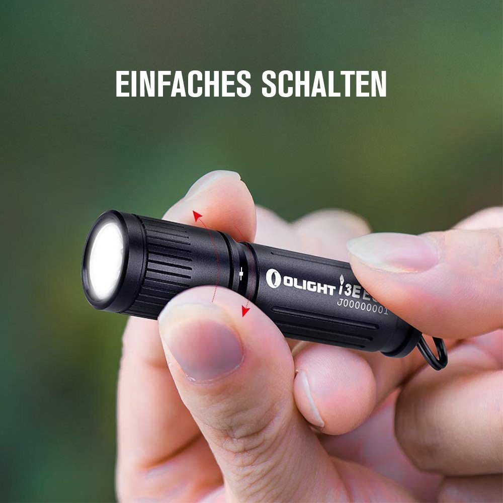 OLIGHT Taschenlampe OLIGHT I3E EOS schwarz LED Lumen Mini Taschenlampe 90 Schlüsselanhänger