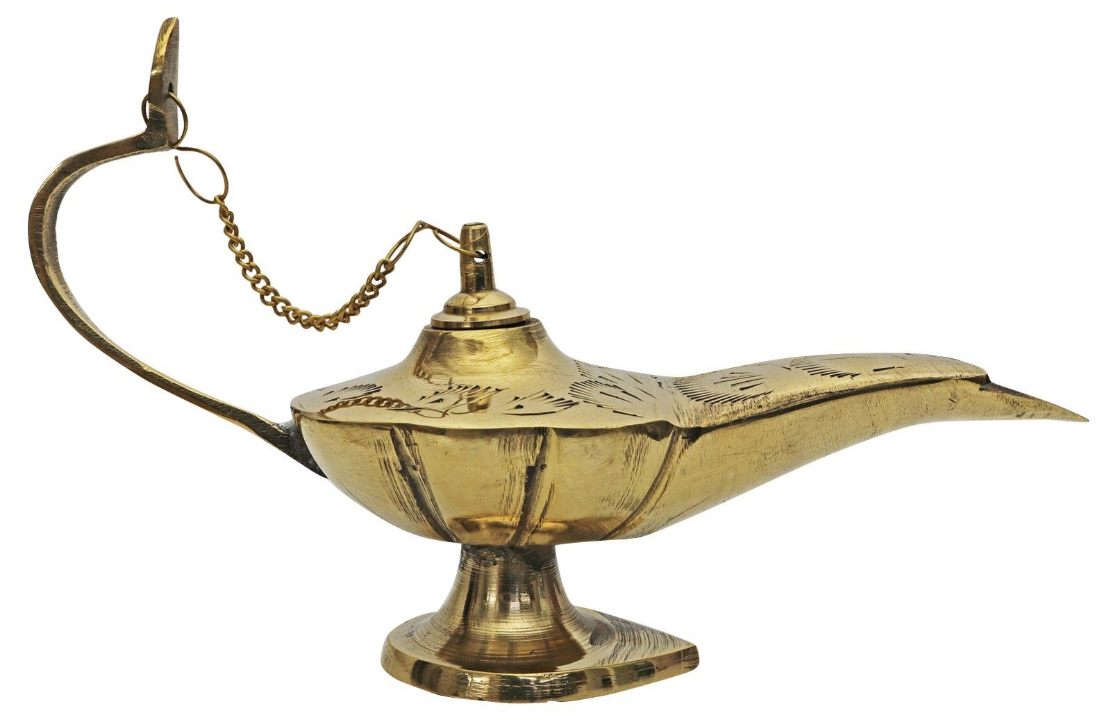Dekolicht Öllampe Aladin Messing Räuchergefäß Aubaho Antik-Stil Wunderlampe
