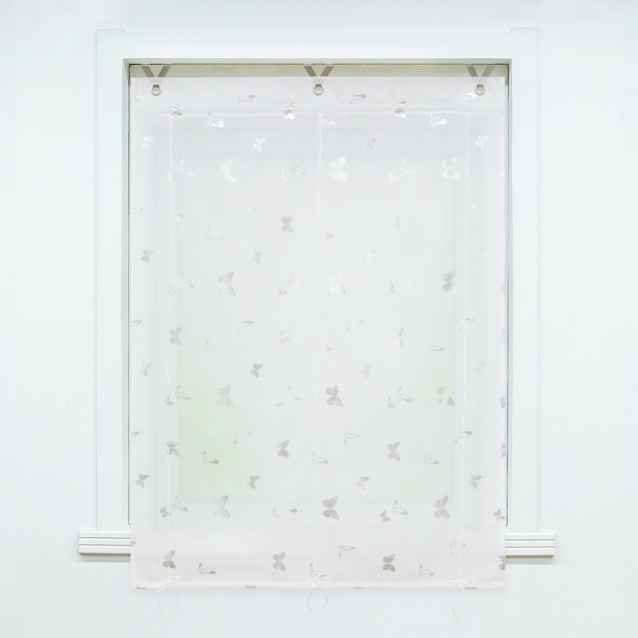 Joyswahl Raffrollo Daria, mit Hakenaufhängung, Ösenrollo mit Glanzdruck günstig online kaufen