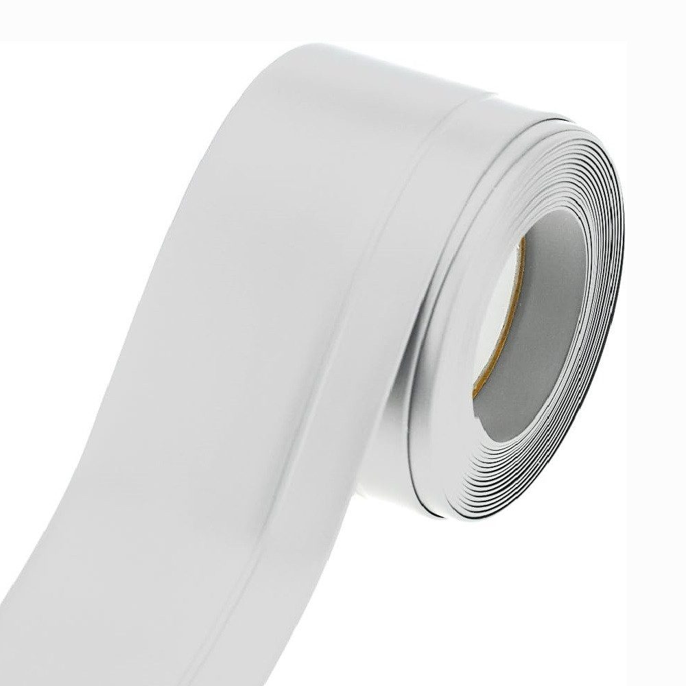 mako Sockelleiste Weichsockelleiste Kantenschutz Zuschneibar, L: 500 cm, H: 1.5 cm, weich, selbstklebend, 5m oder 25m x 45 mm x 15 mm, Weiß