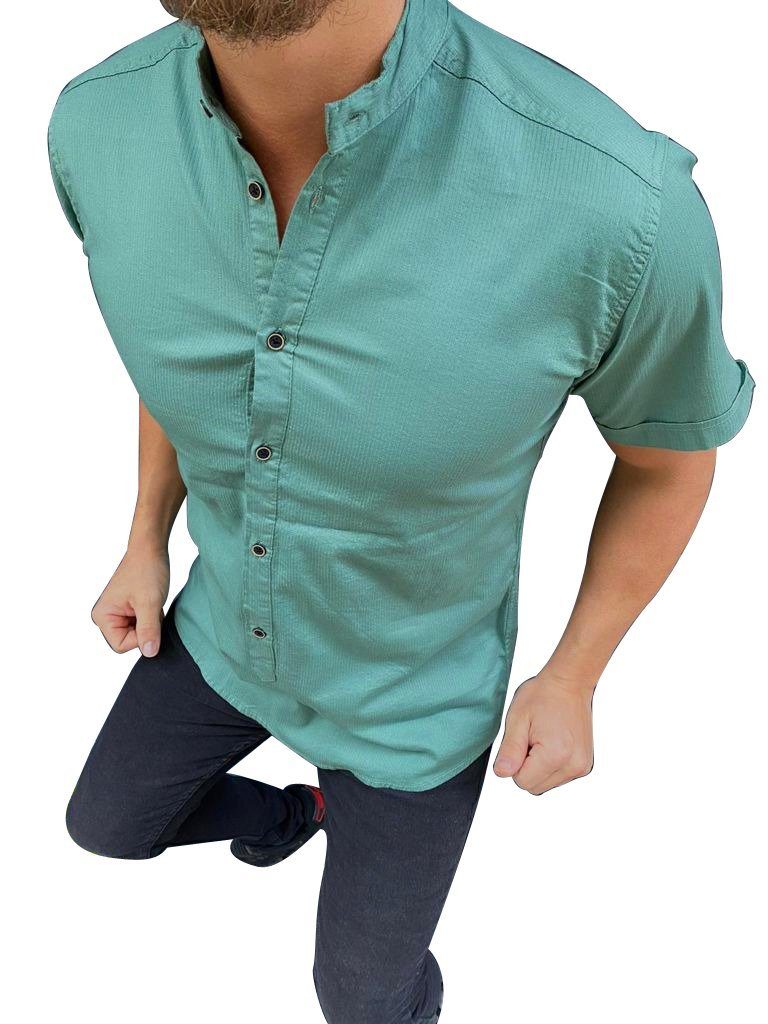 Megaman Jeans Hemd & Shirt »Kurzhemd Herren designer Premium Megaman Hemd  Slim-Fit Business Hochzeit Shirt Sommer Hemden« online kaufen | OTTO