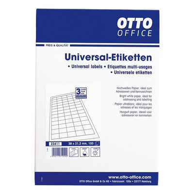 Otto Office Etiketten Standard, 6500 Stück, Kennzeichnung (38x21,2 mm), selbstklebend