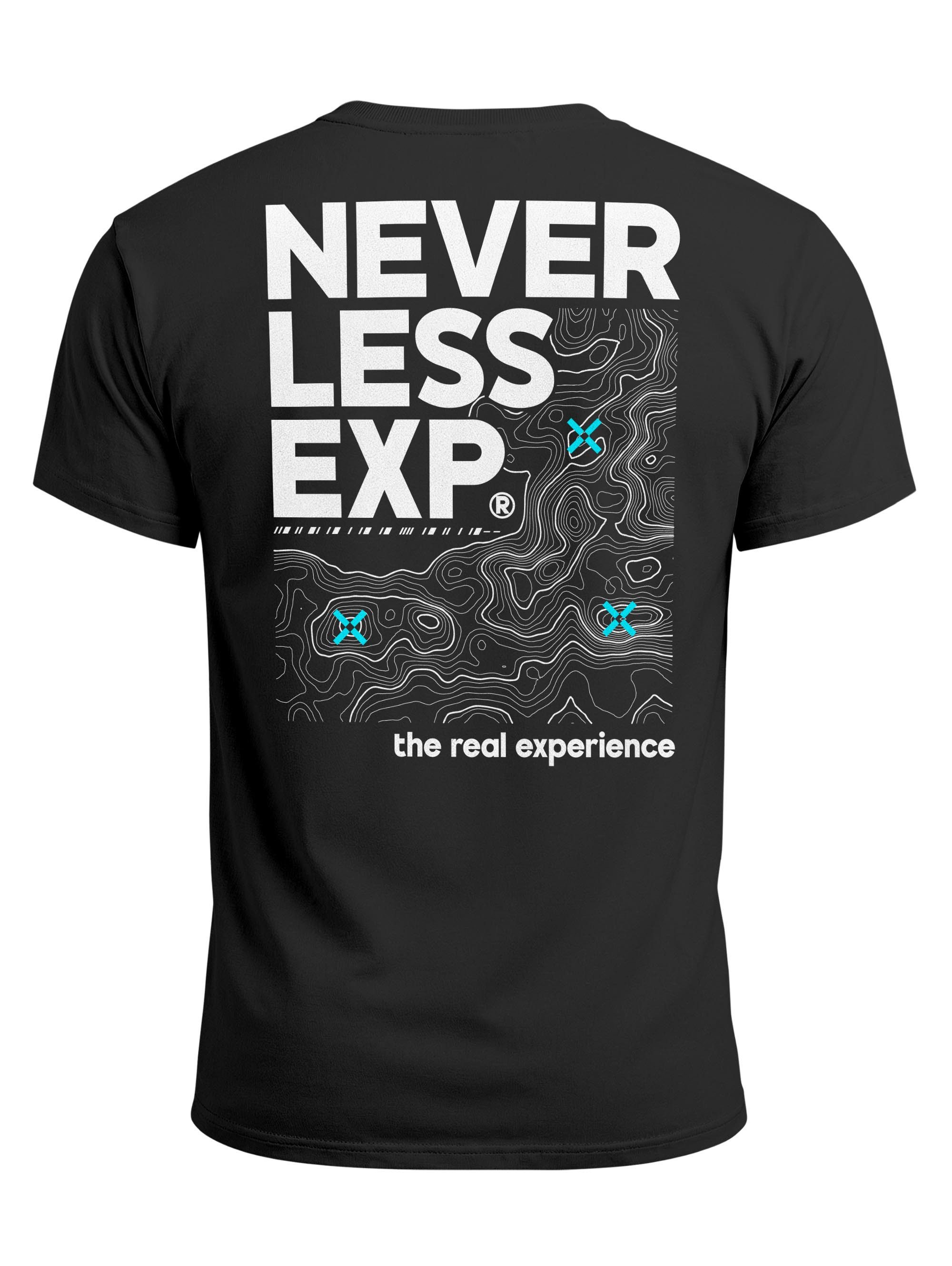 Neverless Print-Shirt Herren T-Shirt Backprint Topografie / Experience Outdoor Natur mit Print – Bild 2 von 5