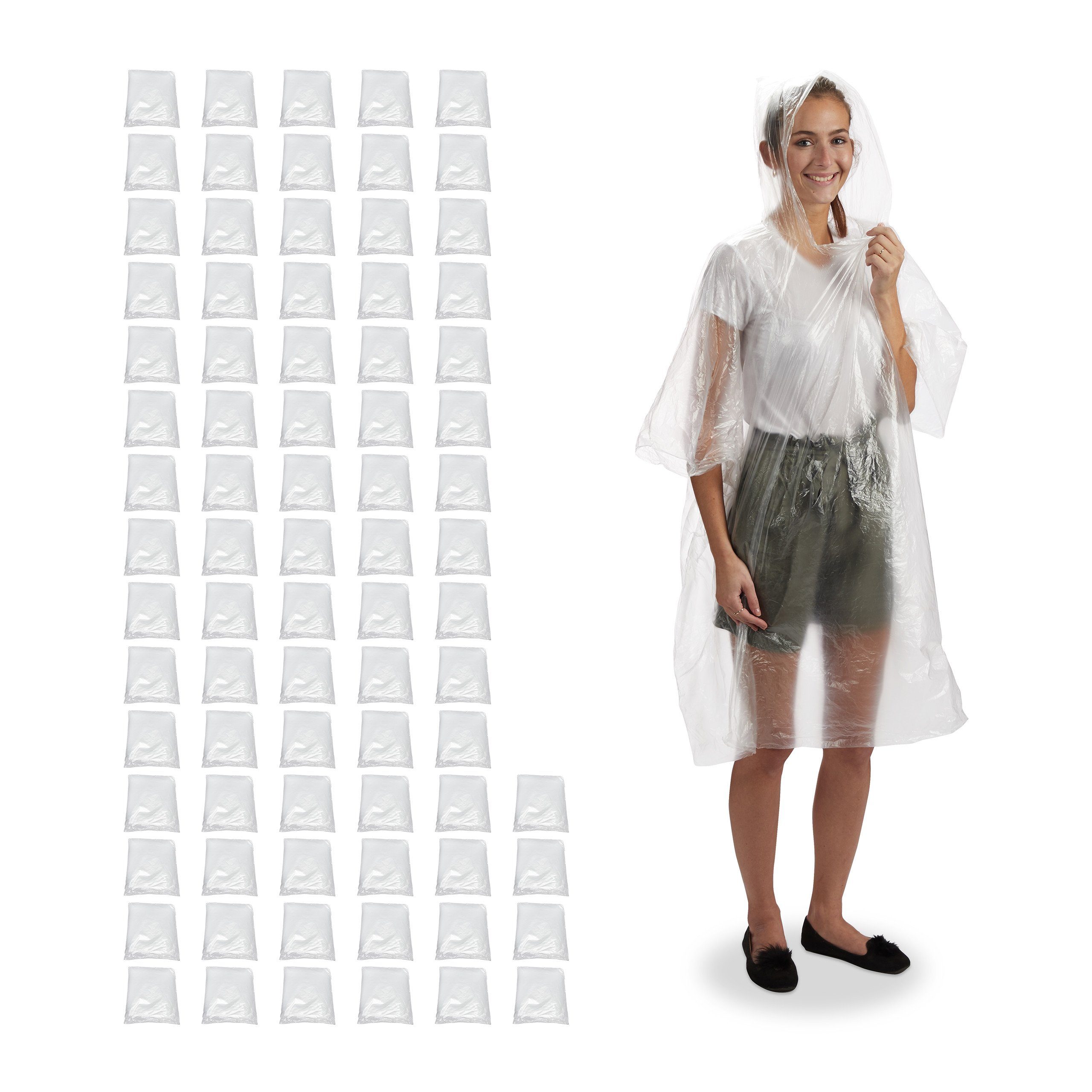 Regenponcho 80 x Einweg Regenponcho