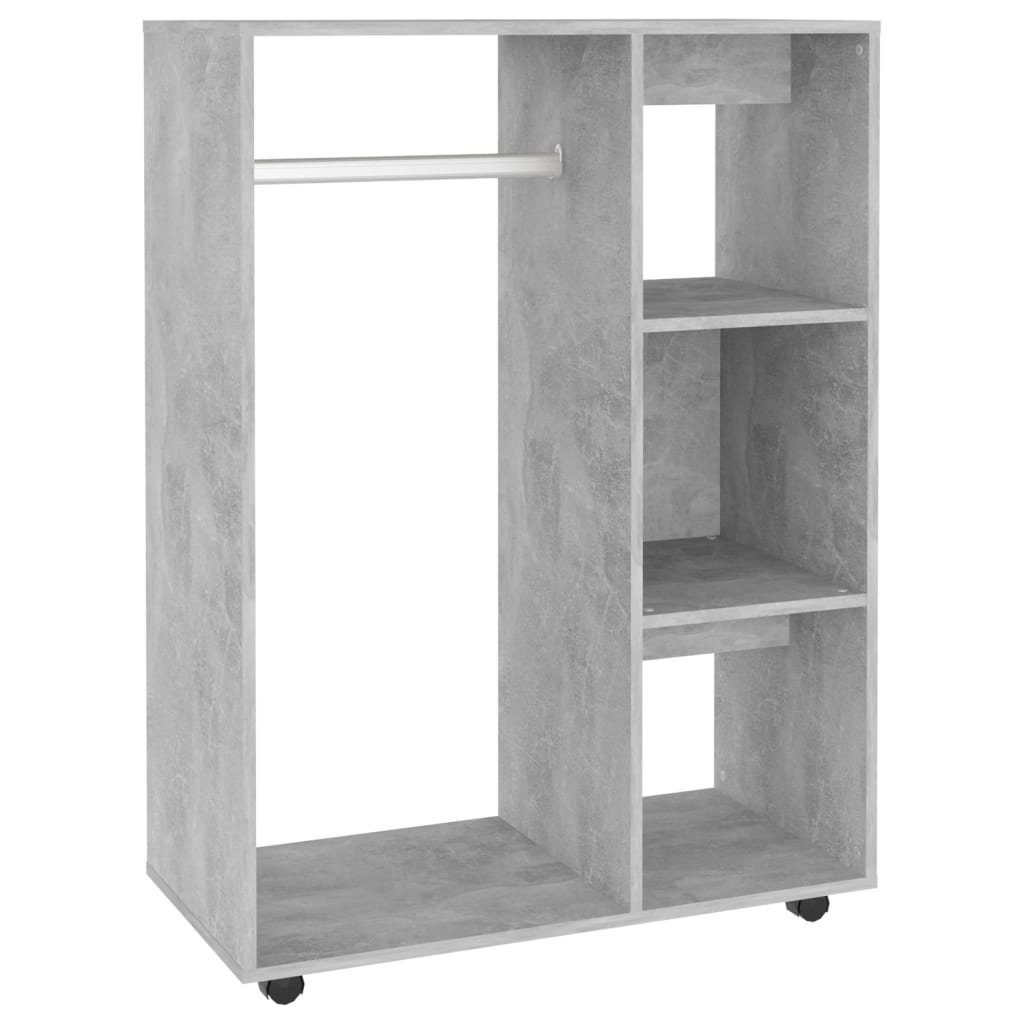 vidaXL Garderobe NA Kleiderschrank Betongrau 80x40x110 cm robuster Stauraum für Schlafz