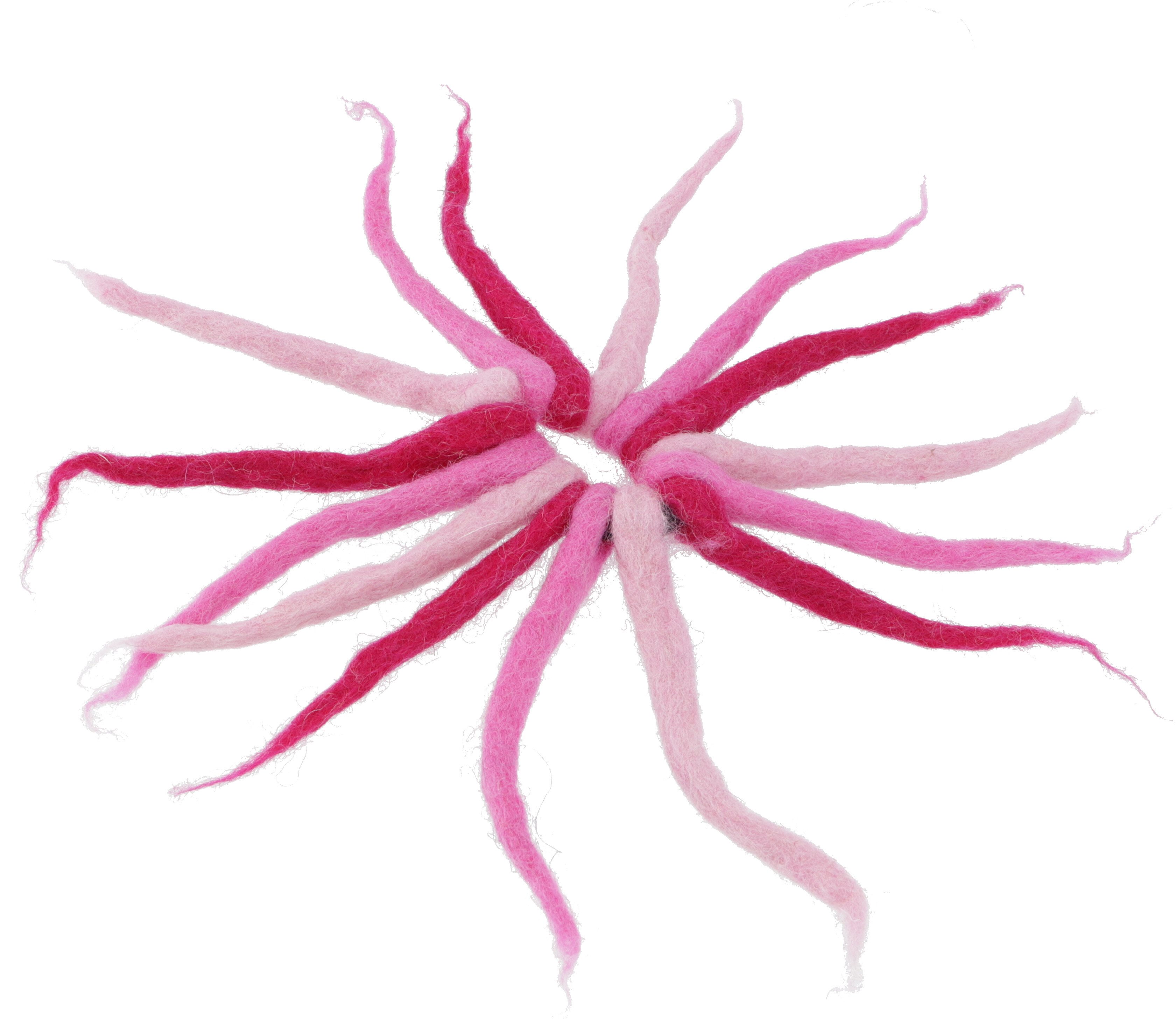 Guru-Shop Haarspange Filzhaargummi, Elfen Haarschmuck - pink