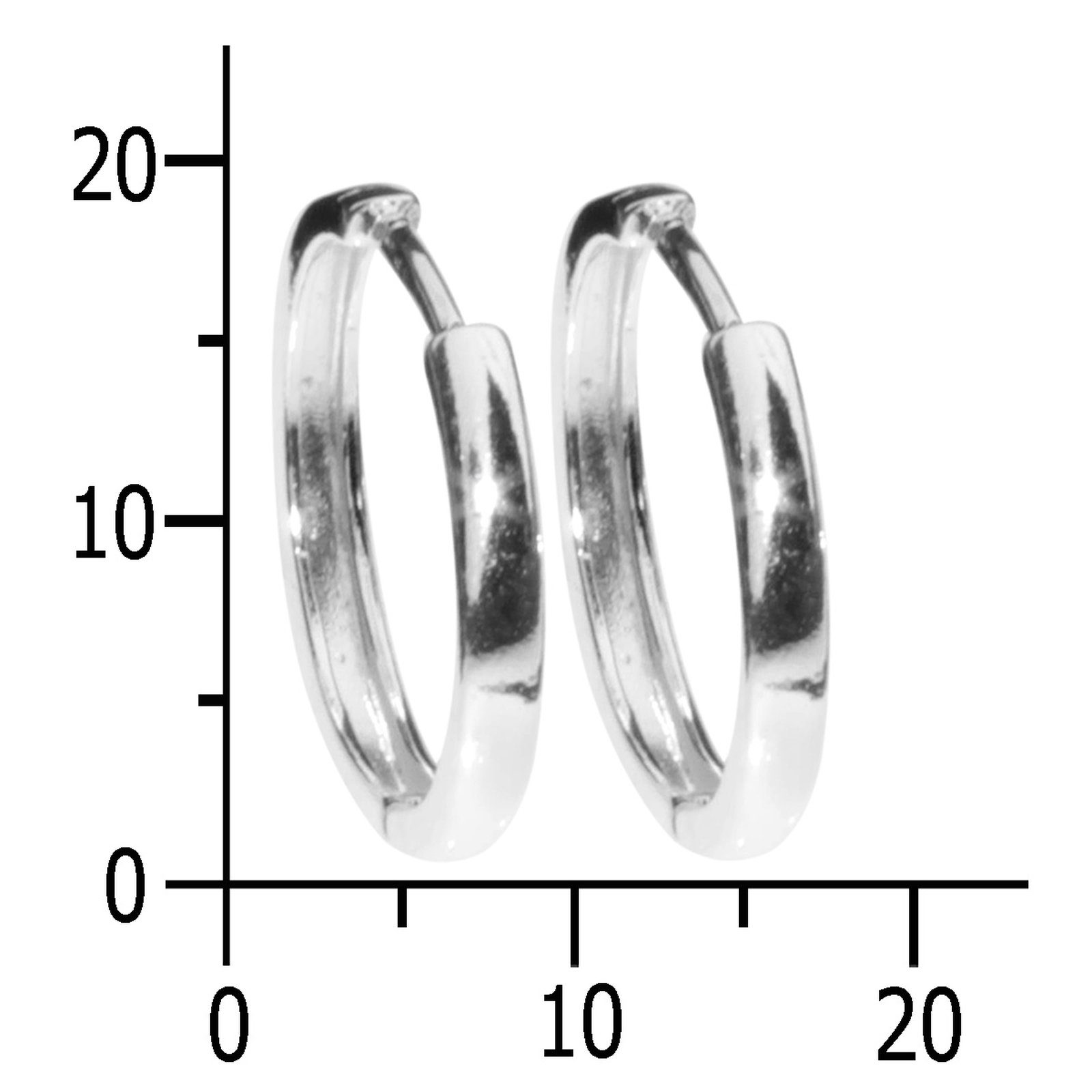 18.25 925/000 -, - Silber (2-tlg) Babsi Klappcreolen - OSTSEE-SCHMUCK