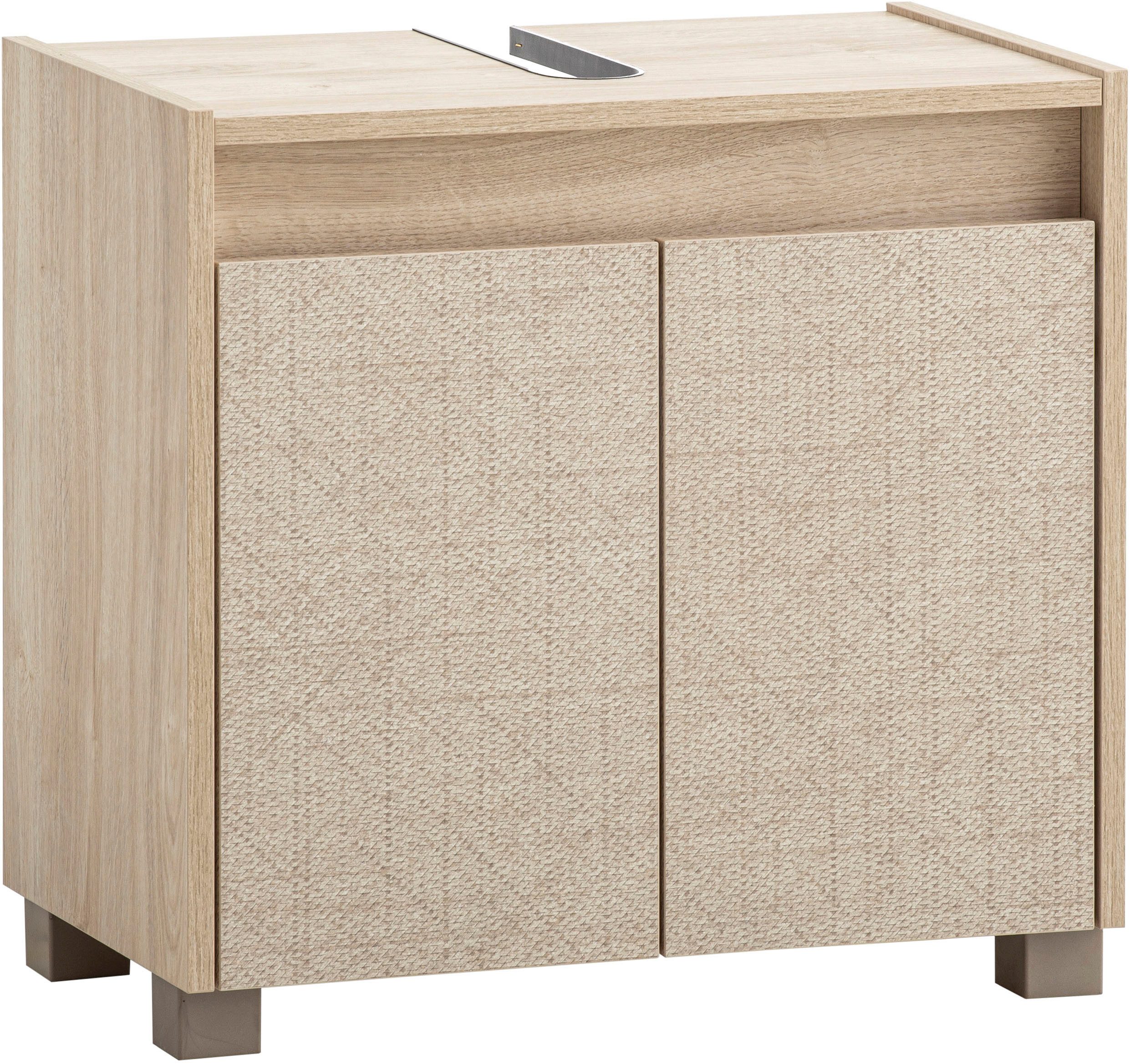 Schildmeyer Waschbeckenunterschrank Sander, Breite 56,9 cm, in Canasta Optik Made in Germany