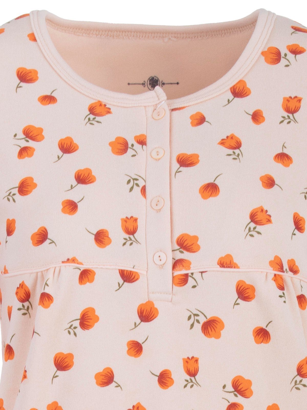 zeitlos Nachthemd Thermo Nachthemd - Big apricot Flower
