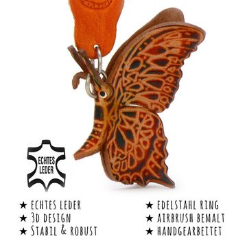 Monkimau Schlüsselanhänger Schmetterling Schlüsselanhänger Leder Tier Figur (Packung)