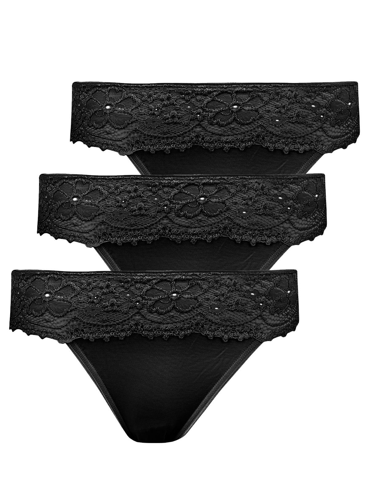 Hüftslip 3er Pack Damen Jazzpant Millefleurs