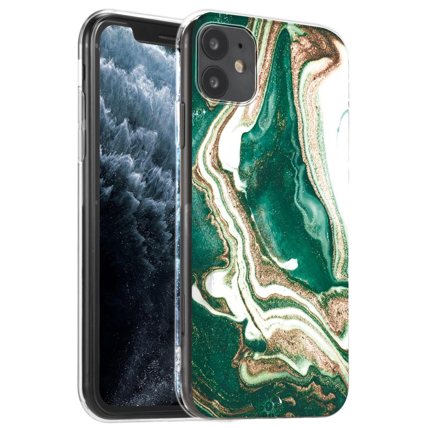 CoolGadget Handyhülle Marmor Slim Case für iPhone 12 / 12 Pro 6,1 Zoll, Hülle Dünne Silikon Schutzhülle für Apple iPhone 12 / 12 Pro Hülle