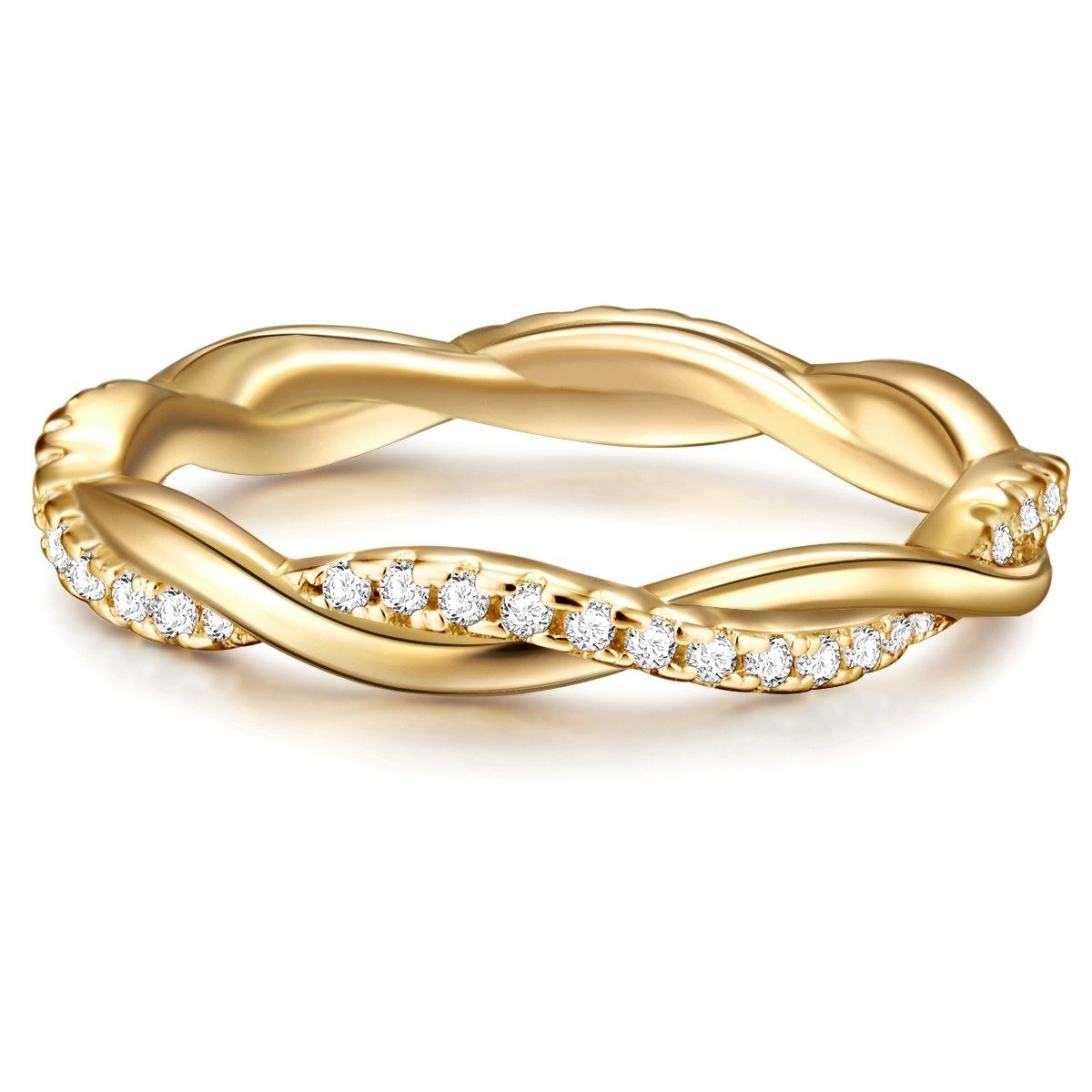 Trilani Silberring gelbgold