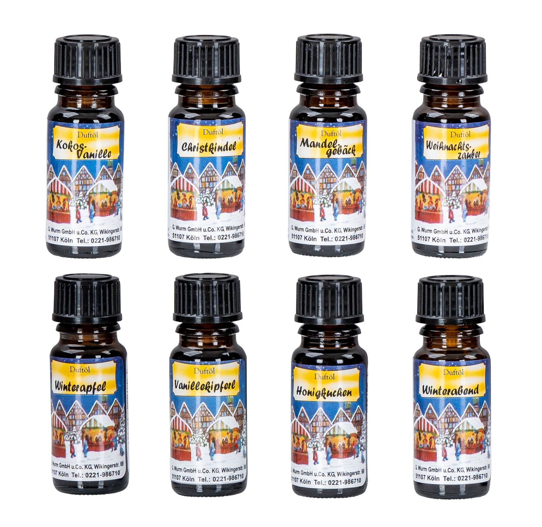 Levandeo® Duftlampe, 8er Set Duftöle Weihnachtsduft je 10ml für Duftlampen günstig online kaufen