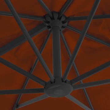 furnicato Sonnenschirm Ampelschirm mit Aluminium-Mast Terrakotta 300x300 cm