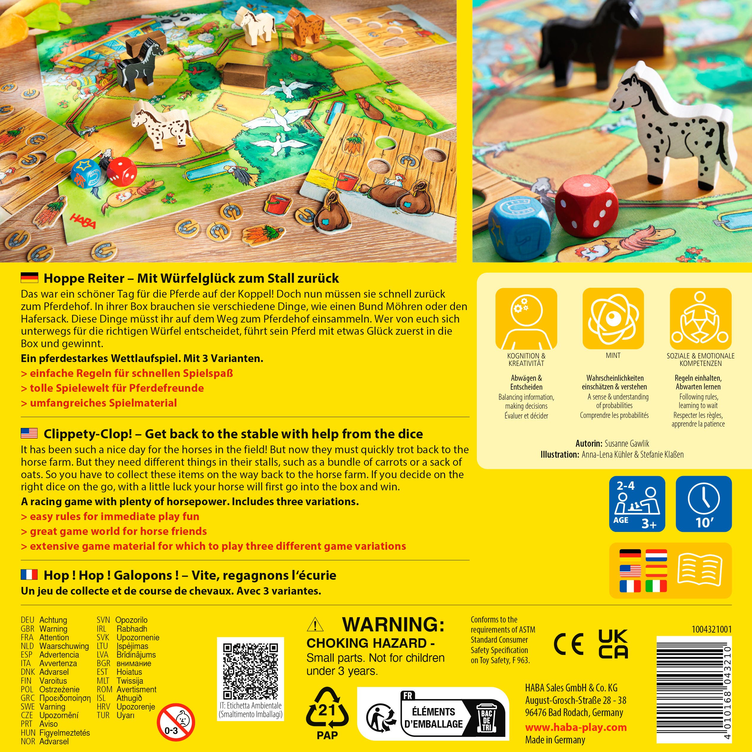 Haba Spiel Hoppe Reiter, Made in Germany
