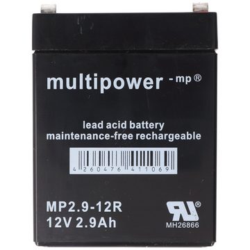 Multipower MultiPower MP2,9-12R Blei Akku mit Faston 4,8 mm 12V, 2900mAh Akku 2900 mAh (12,0 V)