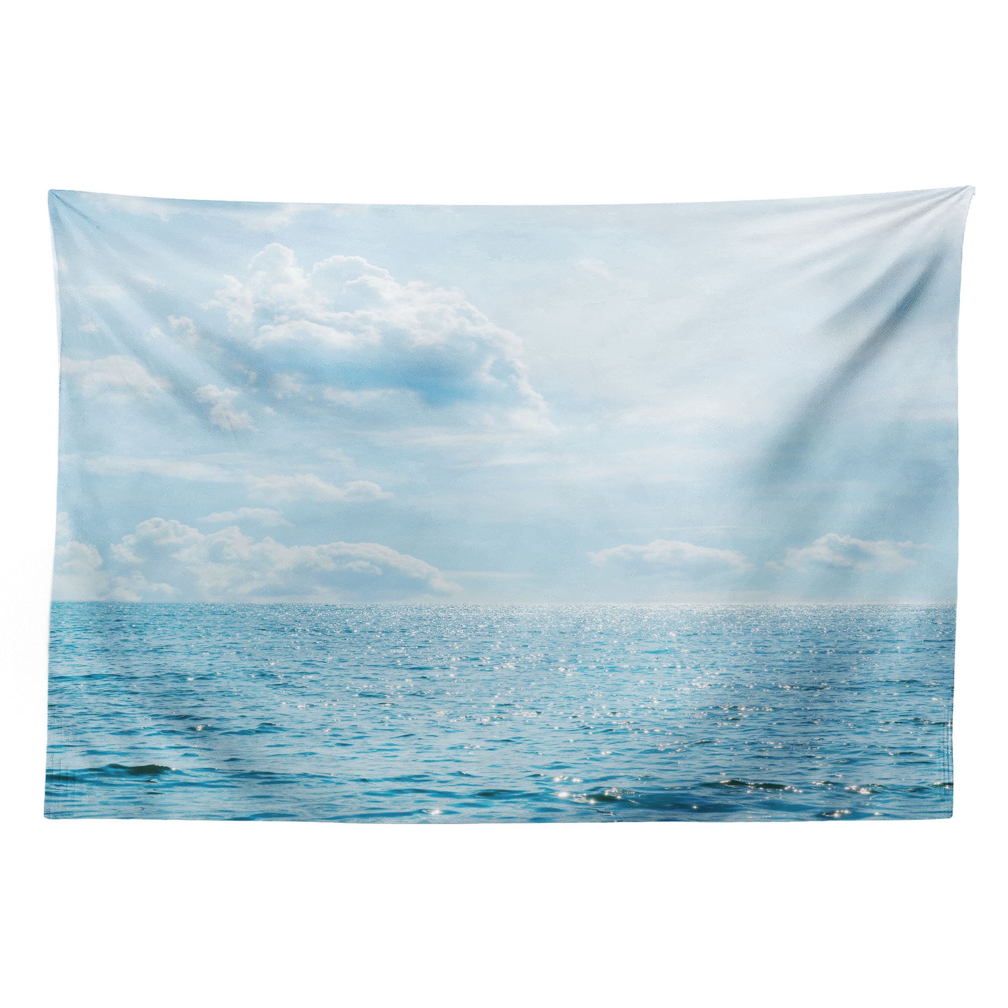 Abakuhaus Wandteppich aus Weiches Mikrofaser Stoff Für das Wohn und Schlafzimmer, rechteckig, Nautisch Calm Sea Paradise