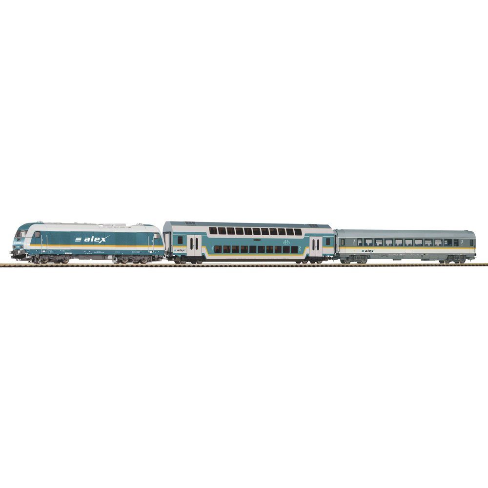 PIKO Modelleisenbahn Startpaket Piko H0 57139 H0 Start-Set Personenzug "Alex"