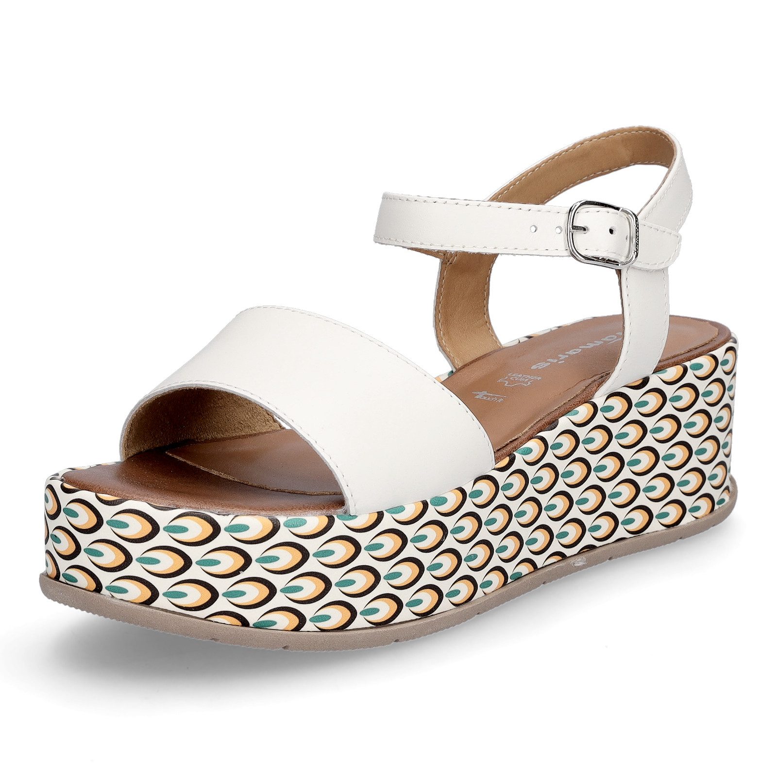 Tamaris Tamaris Damen Plateau Sandalette weiß Sandale