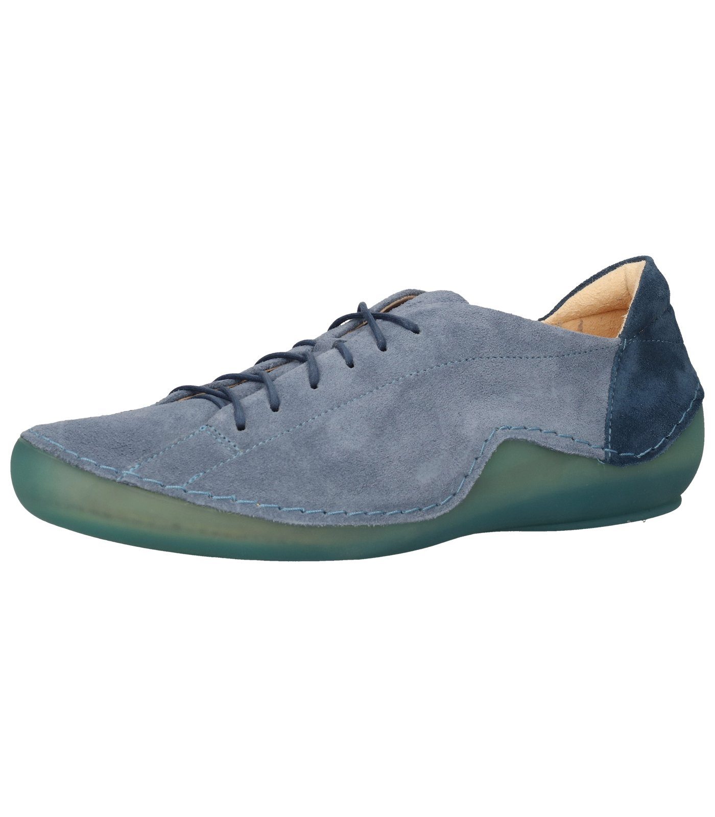 Denim Veloursleder Halbschuhe Think! Schnürschuh