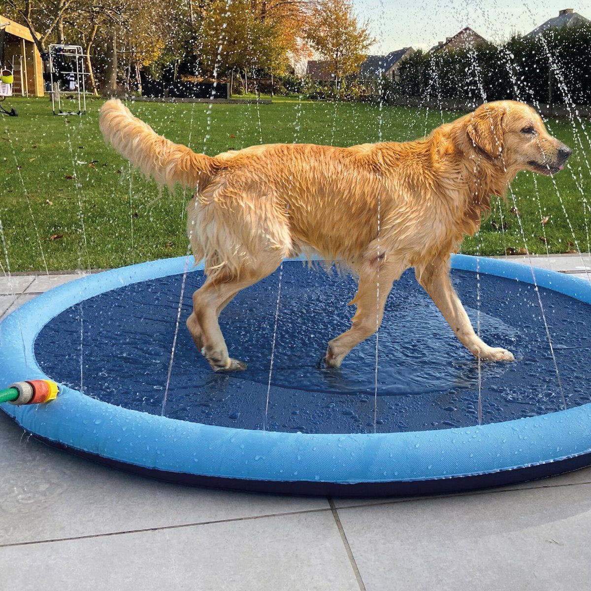 Hundepool Wasserspielmatte Splash blau