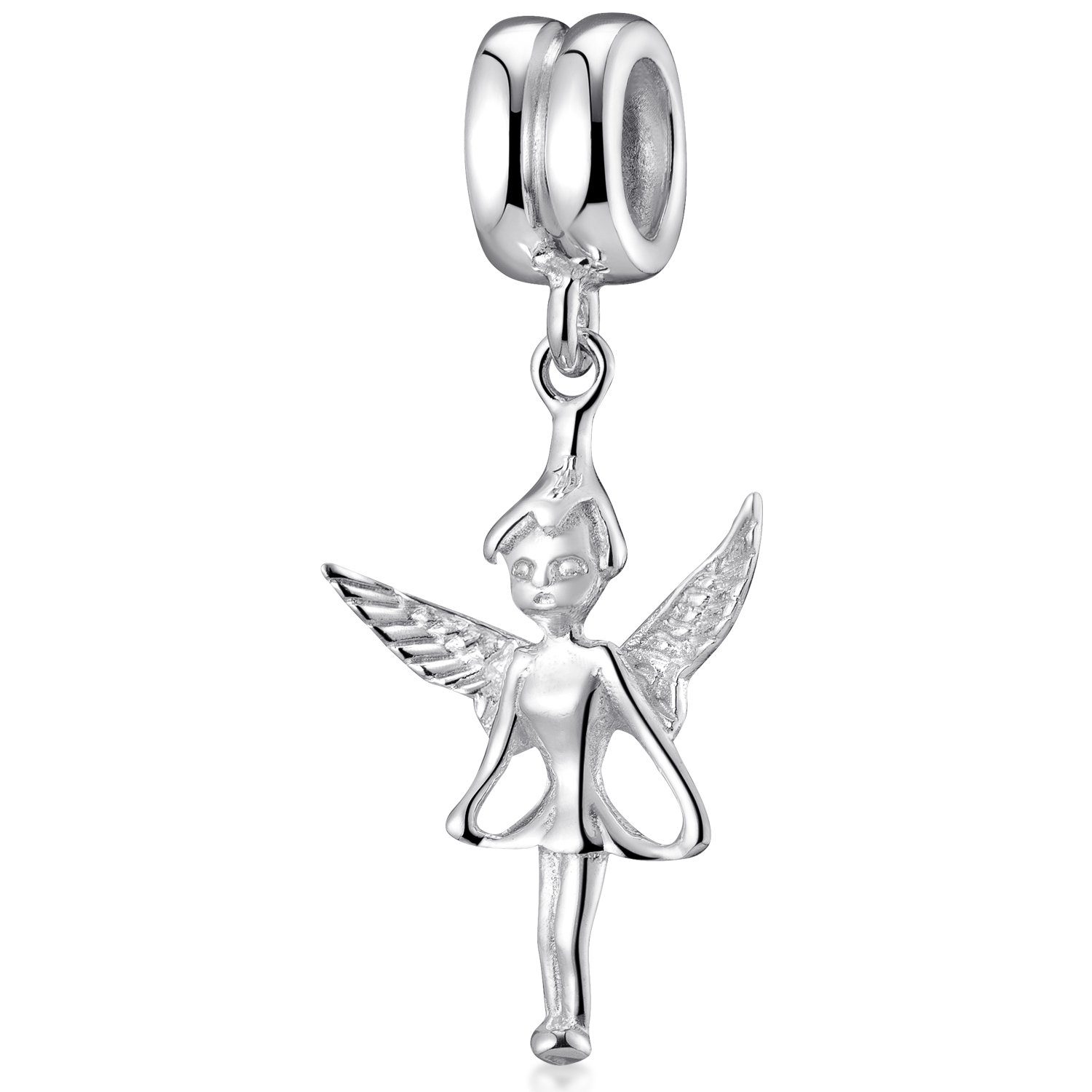 Materia Bead Dangle Element Fee Elfe mit Flügeln 514, 925 Sterling Silber