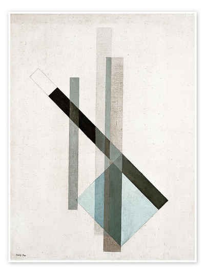 Posterlounge Poster László Moholy-Nagy, Konstruktion (Glas-Architektur), Büro Malerei