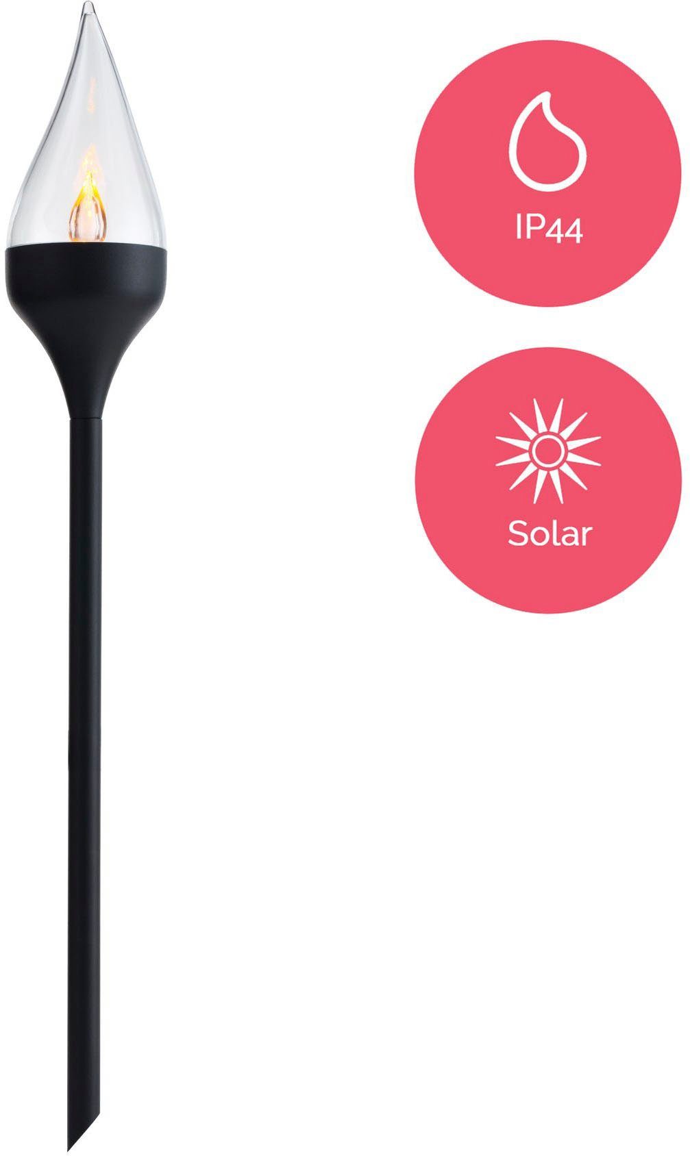 Pauleen LED Solarleuchte fest LED-Modul, Solarbetrieben, LED - Set Erdspieß Sweetness, integriert, 2er Sunshine