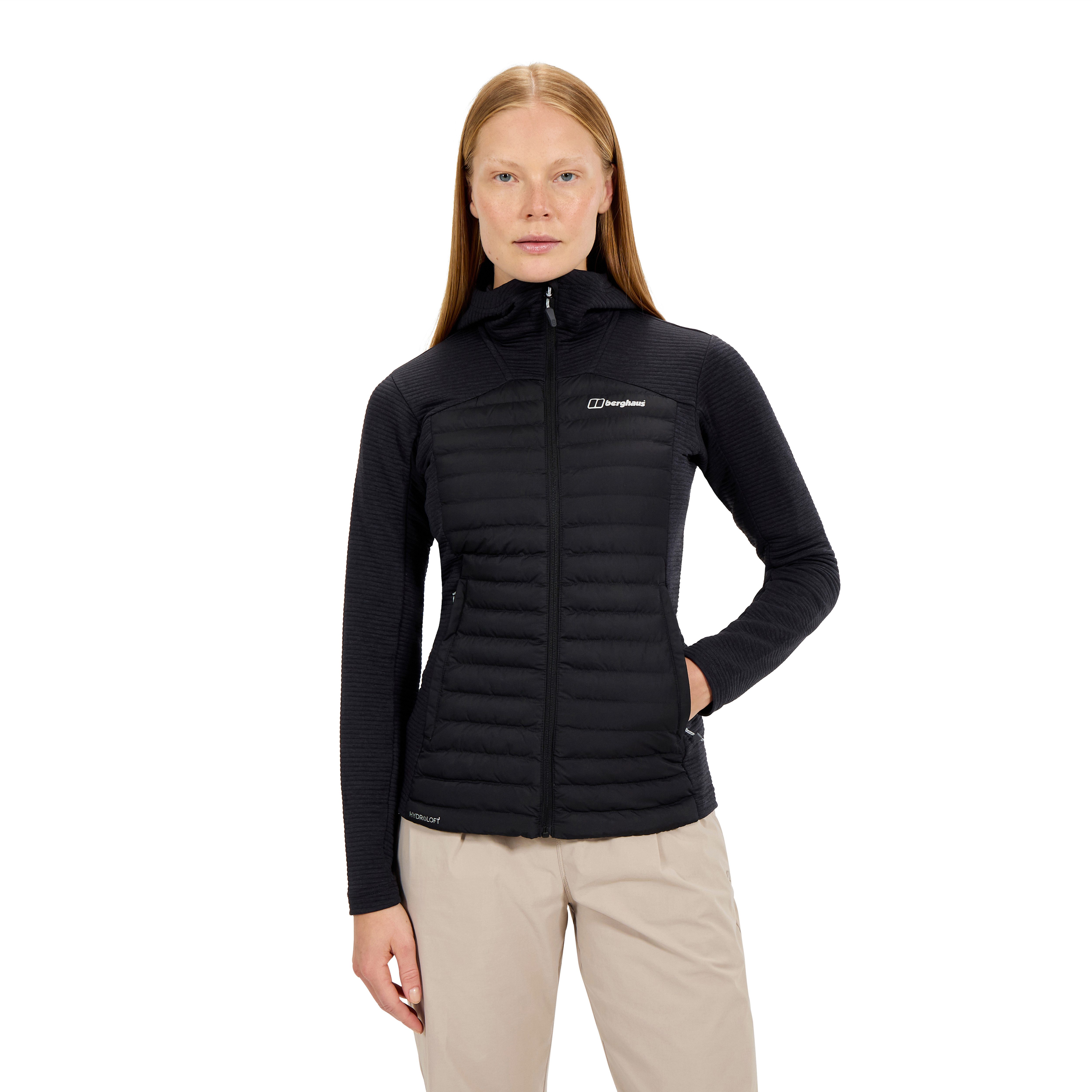 Berghaus Hybridjacke NULA HYBRID JACKET Hydroloft® Isolierung, Strickfleece-Einsätze, leicht verstaubar