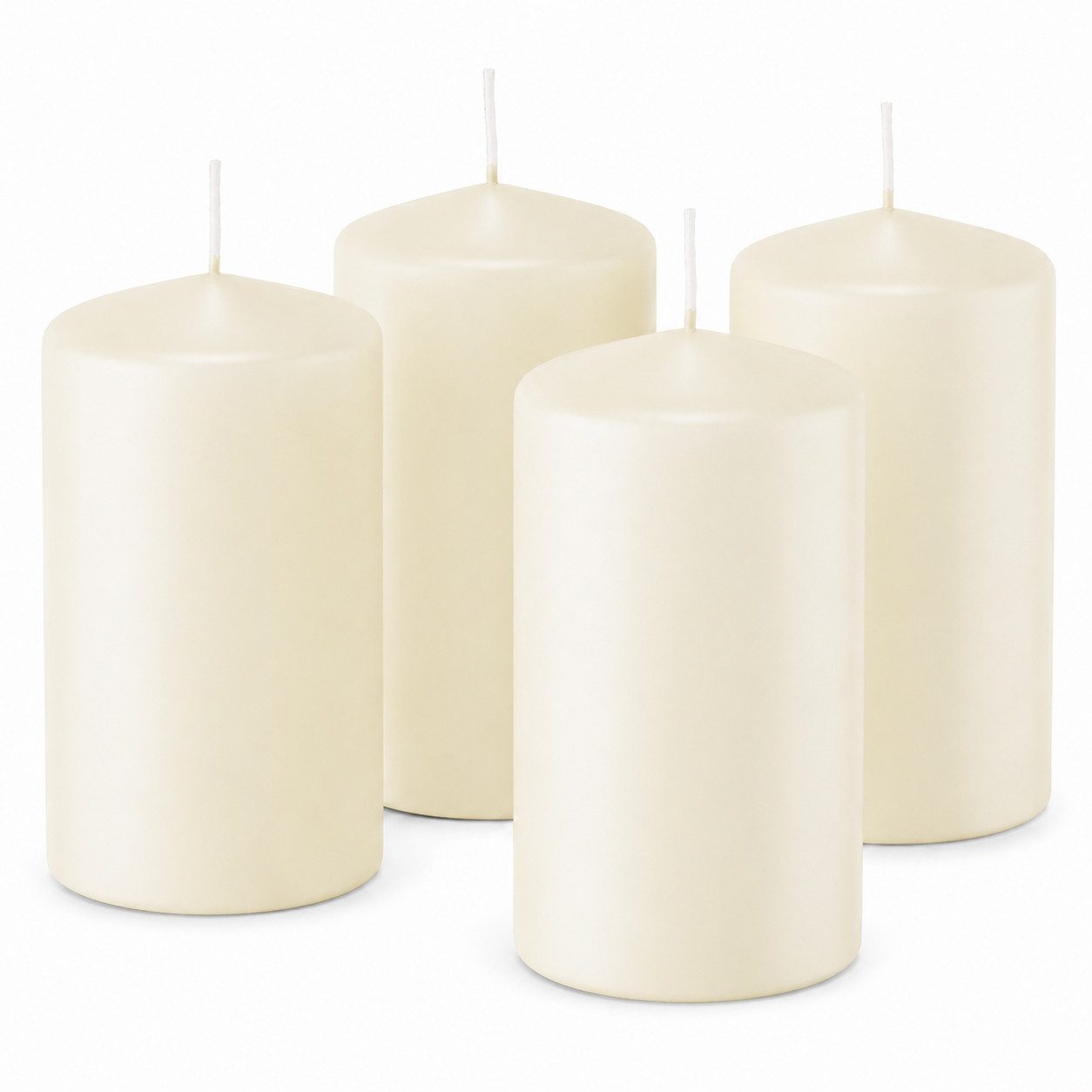 Wiedemann Kerzen Stumpenkerze 4er Set Adventskranzkerzen Elfenbein, Wiedemann Kerzen