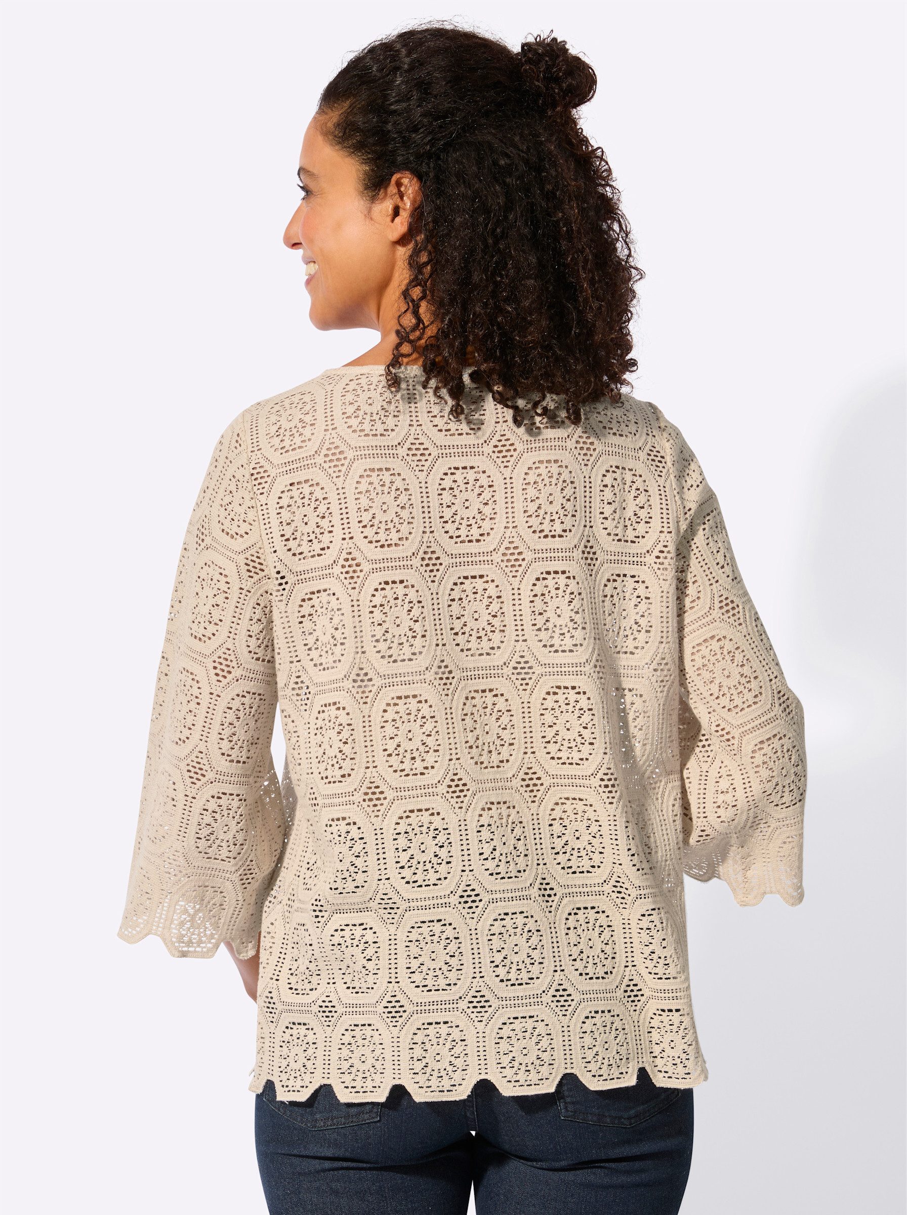 Witt Klassische Bluse Spitzentunika 3/4-Arm