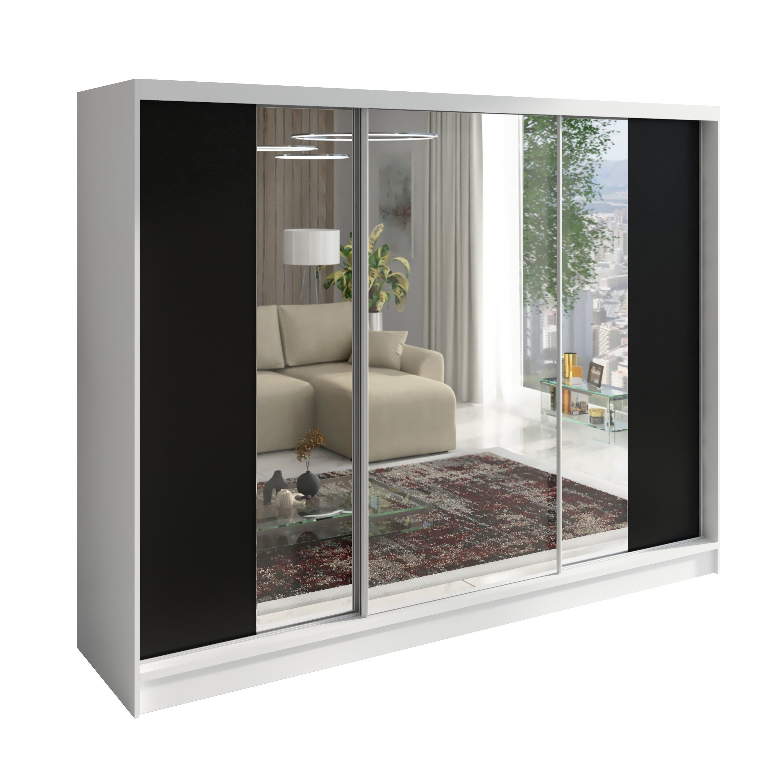 A&J MöbelLand GmbH Schiebetürenschrank VIDA 200 cm 3-türig Schrank mit Schu günstig online kaufen