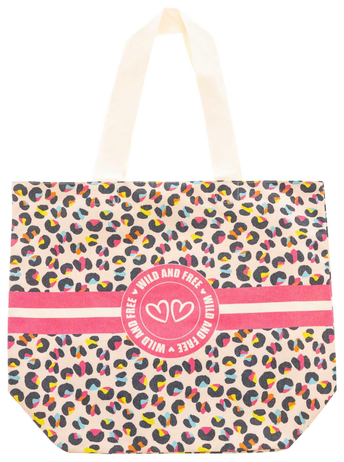 Zwillingsherz Tragetasche, Stofftasche mit Henkel, bunter Mustermix